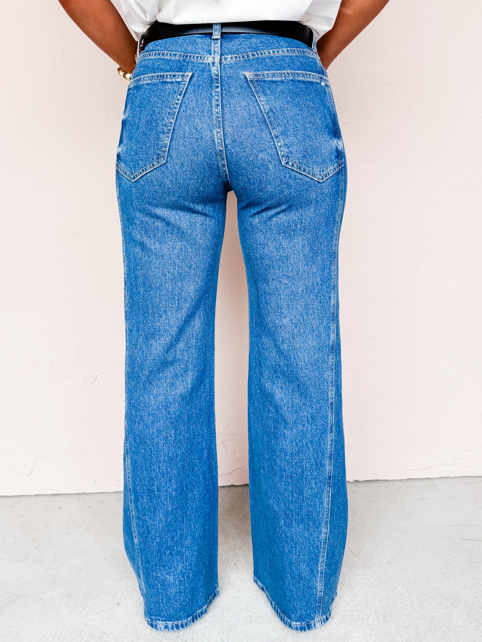 Maebree High Rise Wide Leg Jeans