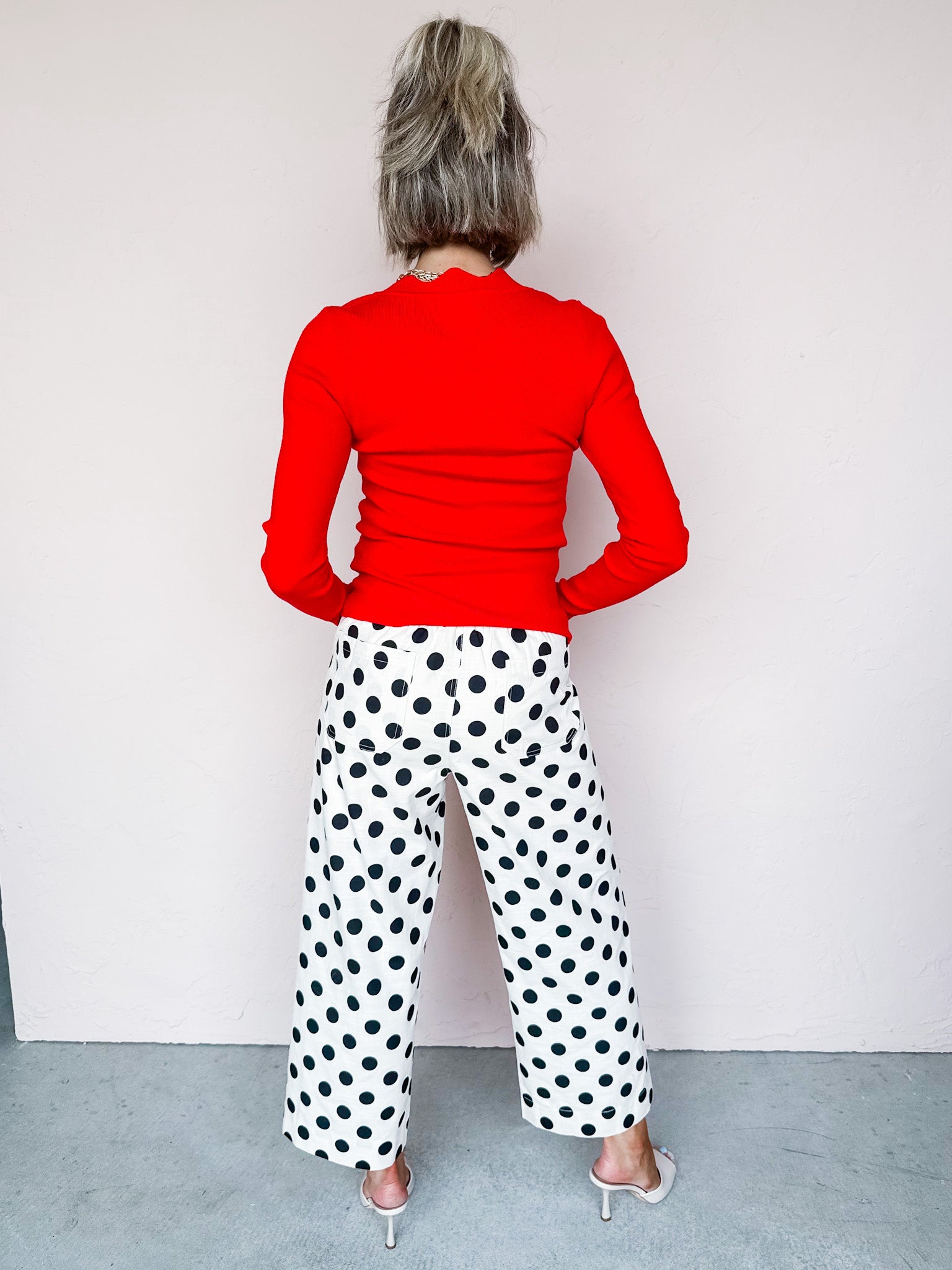 Makena Long Sleeve Top-Red