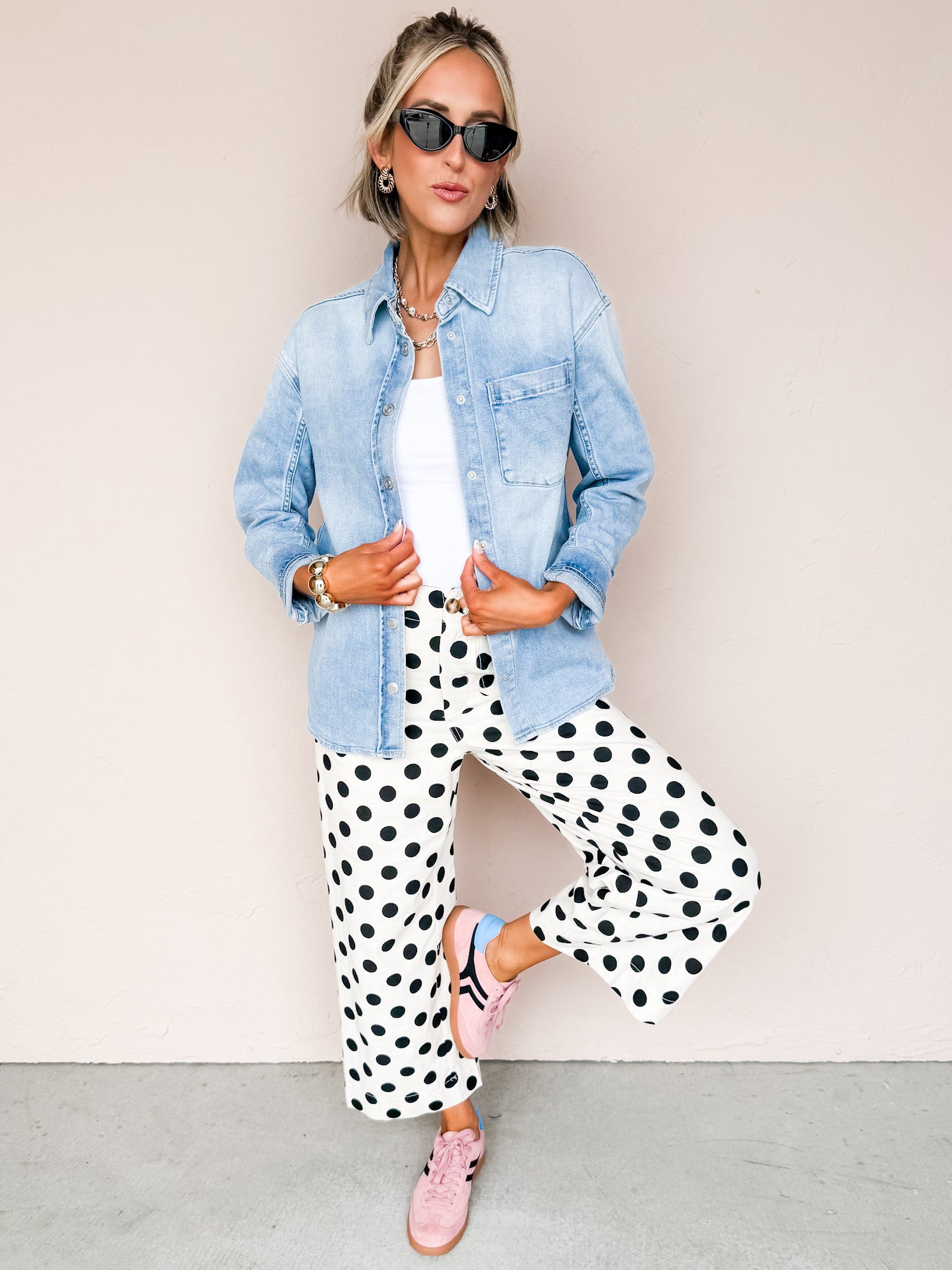 Melissa Polka Dot Wide Leg Pants