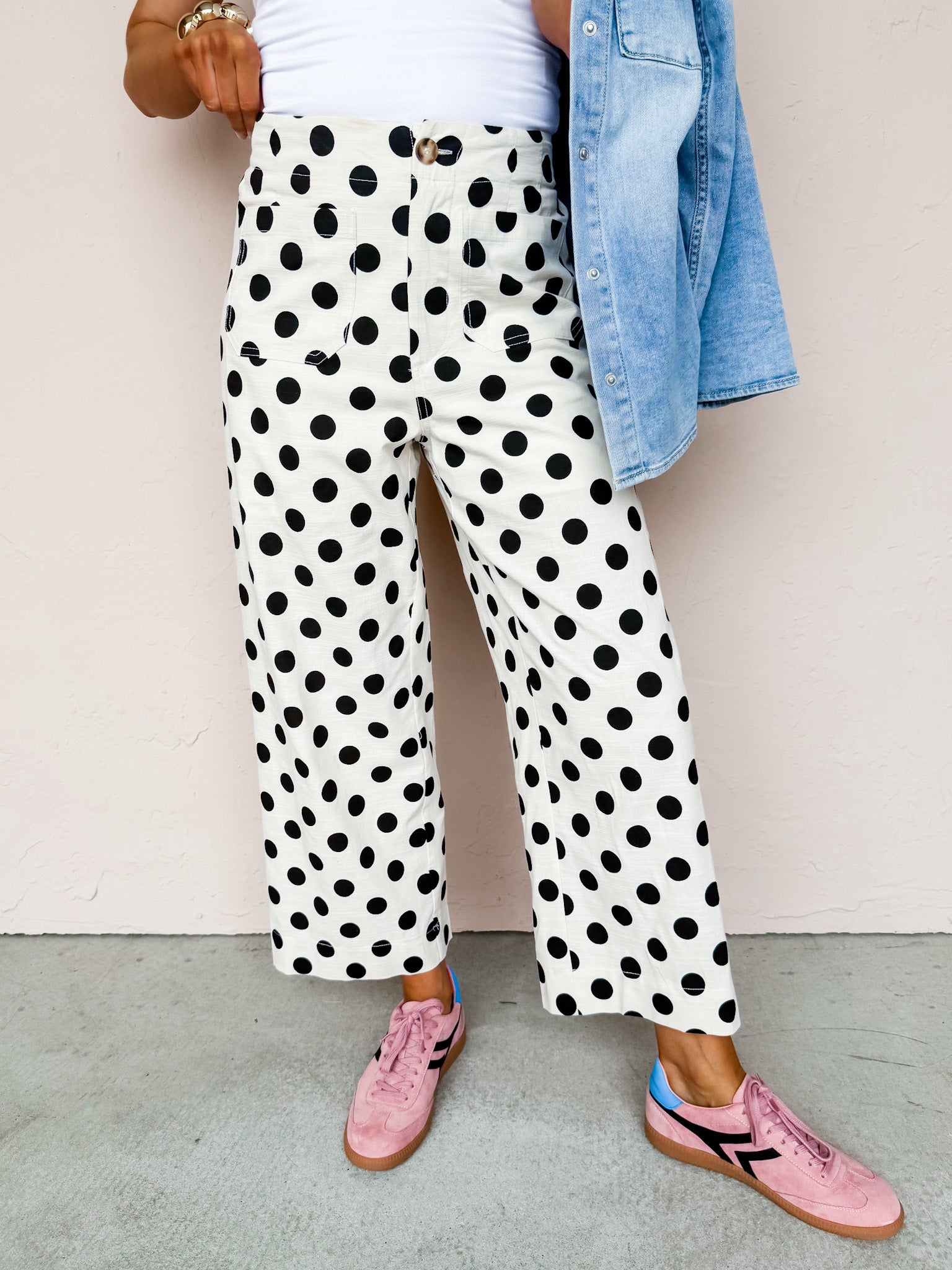 Melissa Polka Dot Wide Leg Pants
