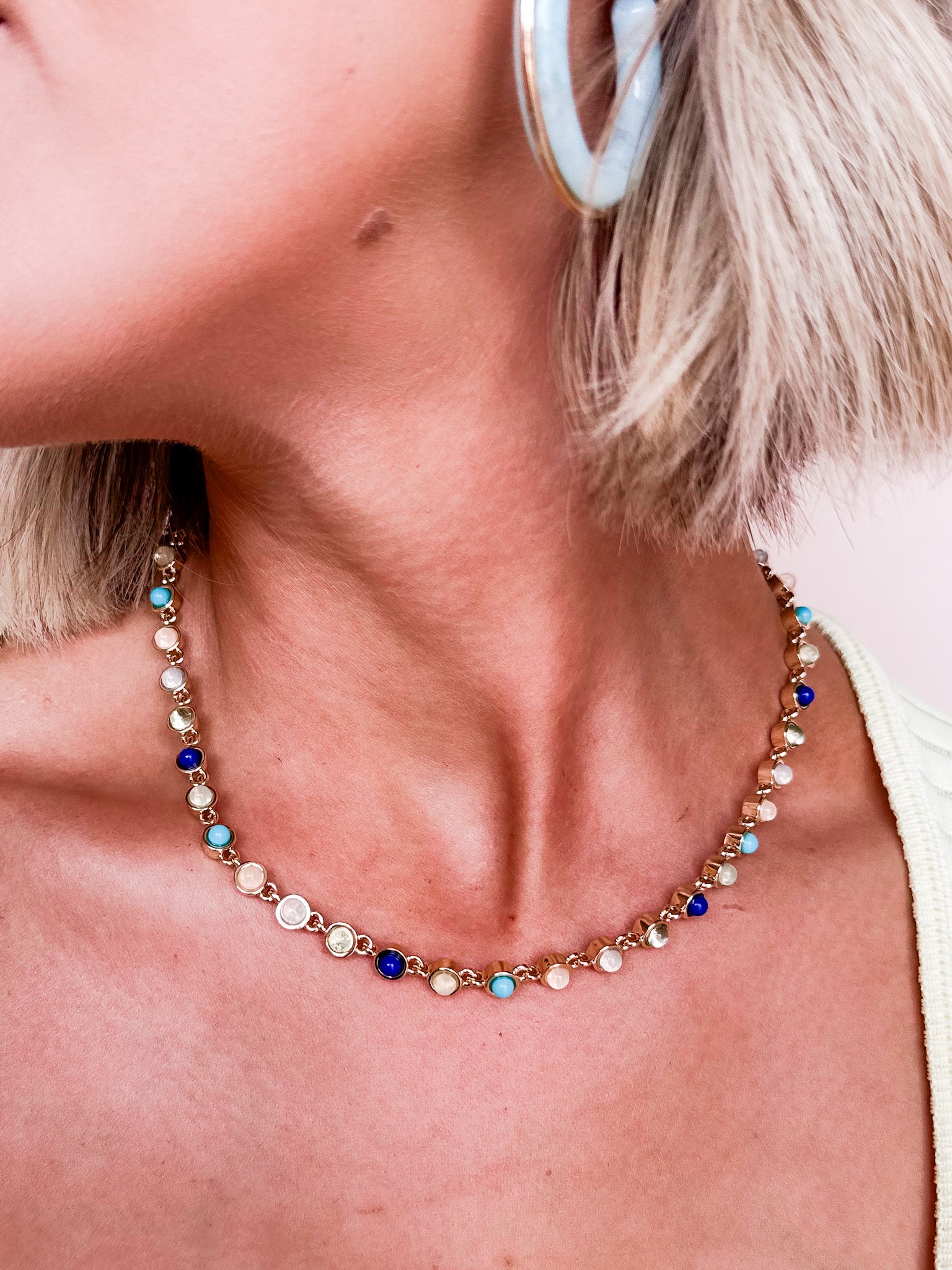 Mosaic Tennis Necklace