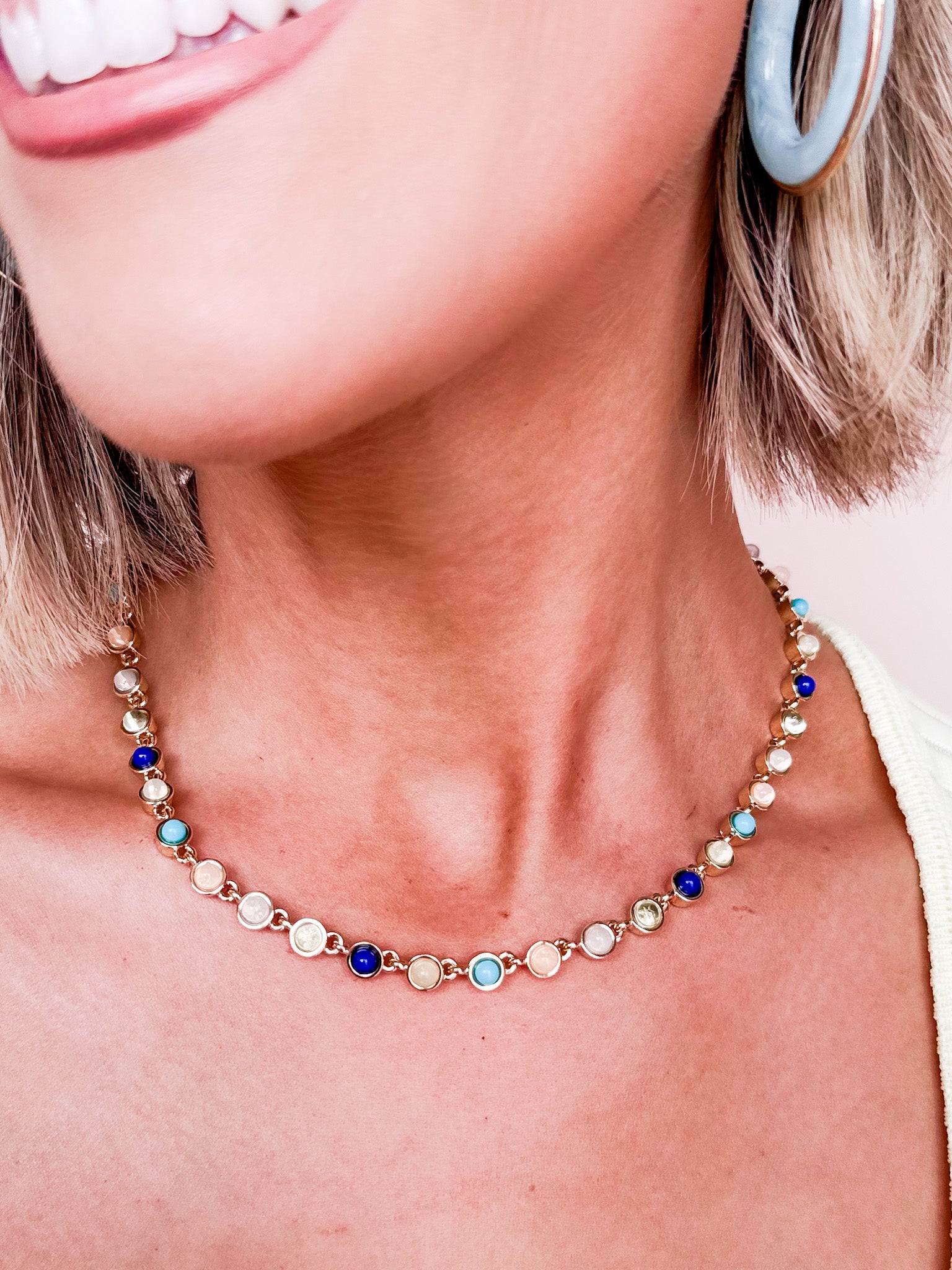 Mosaic Tennis Necklace