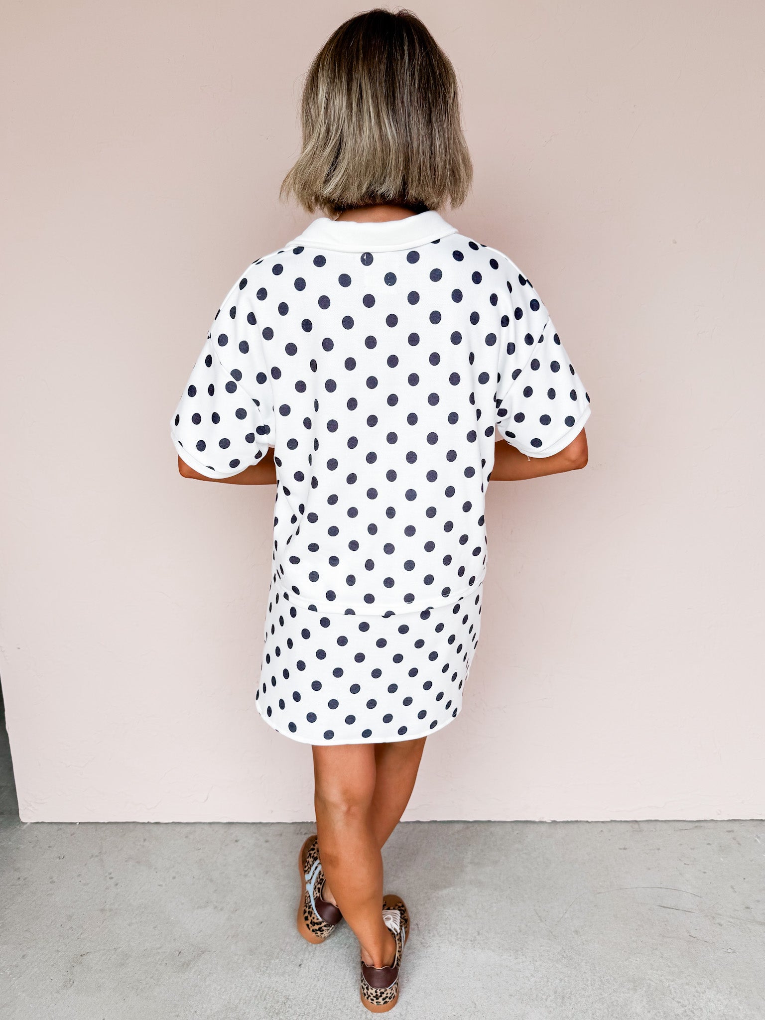 Rachel Polka Dot Skirt Set-Ivory