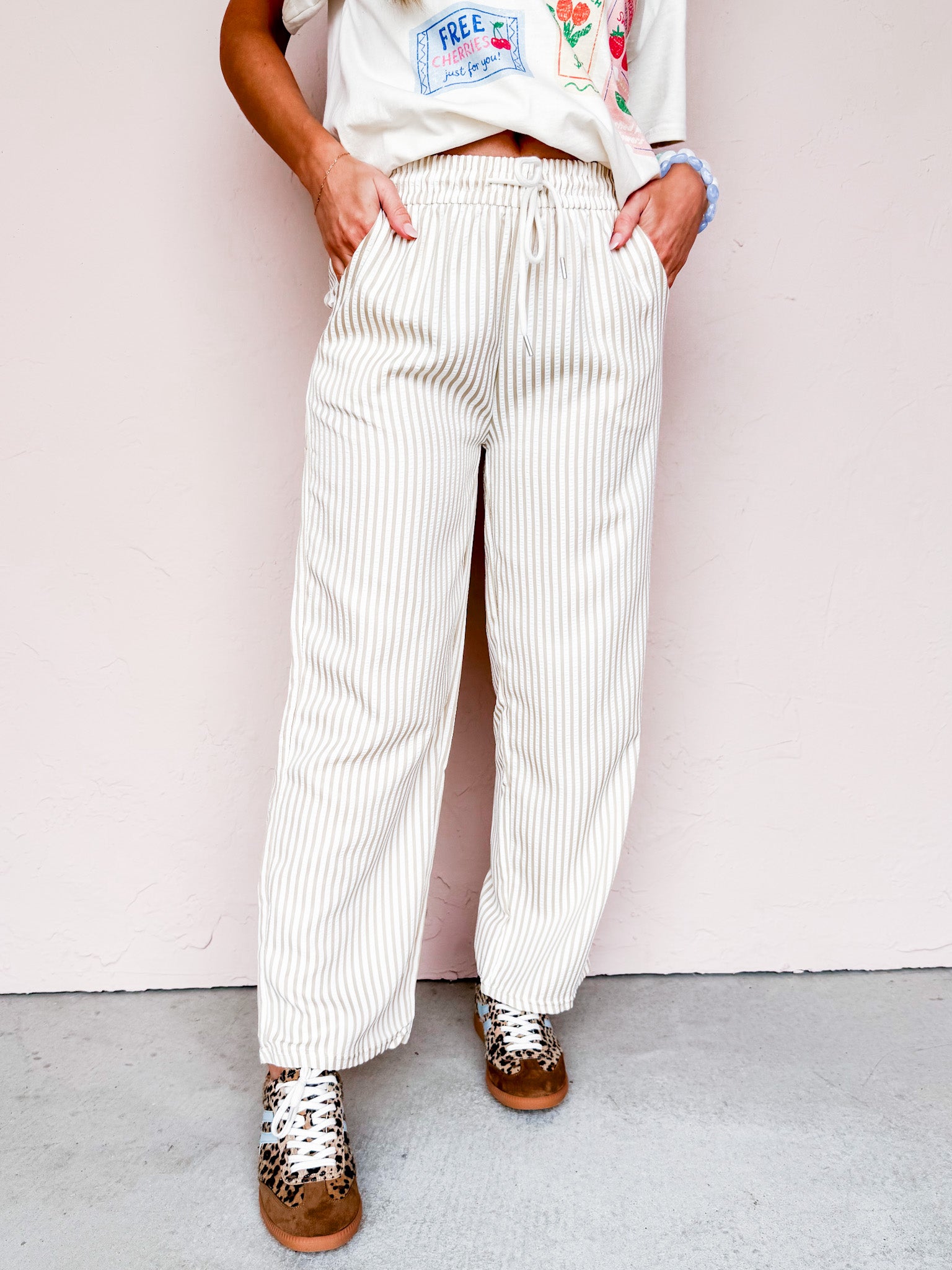 The Savannah Drawstring Pants-Khaki