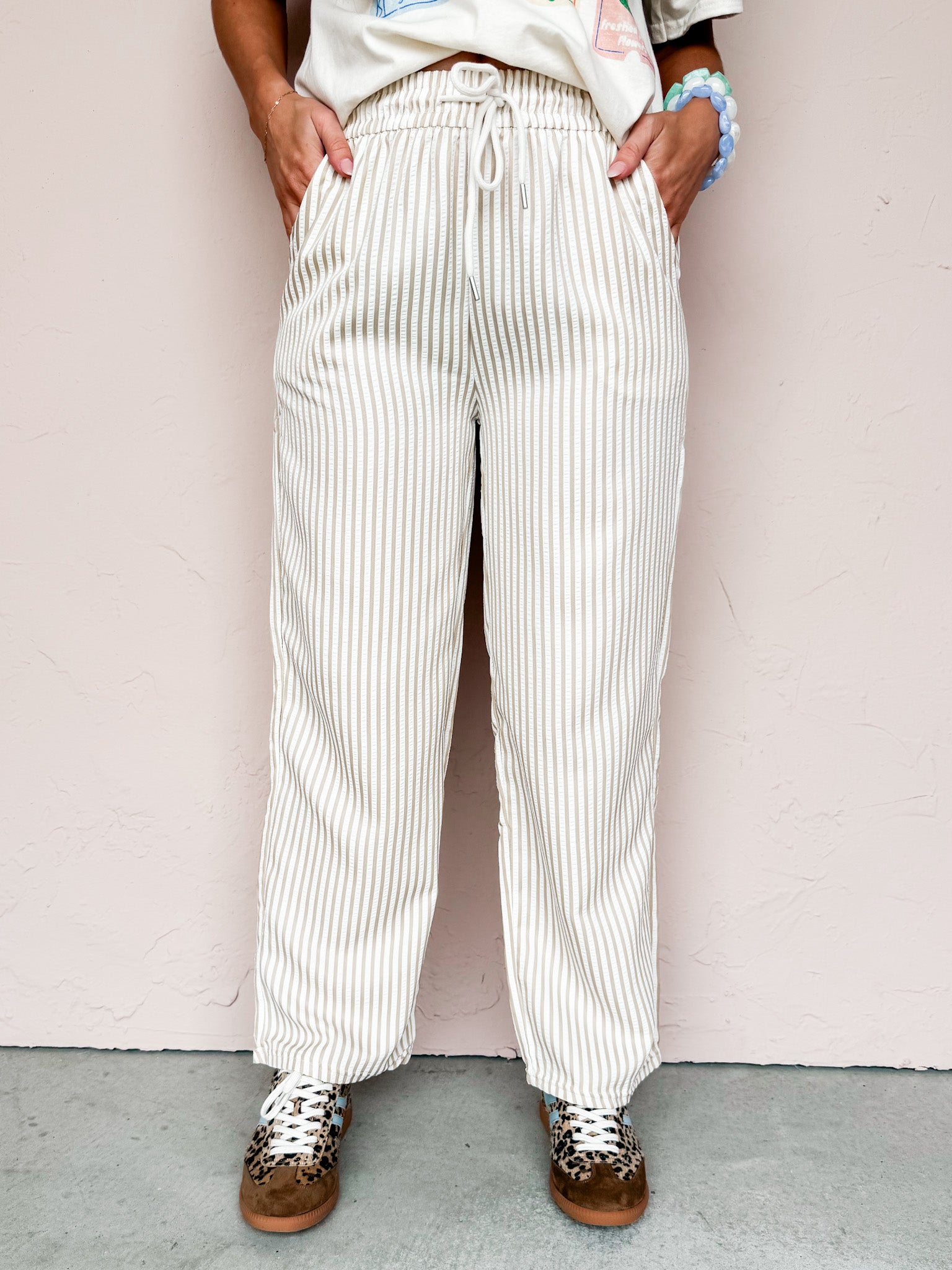 The Savannah Drawstring Pants-Khaki