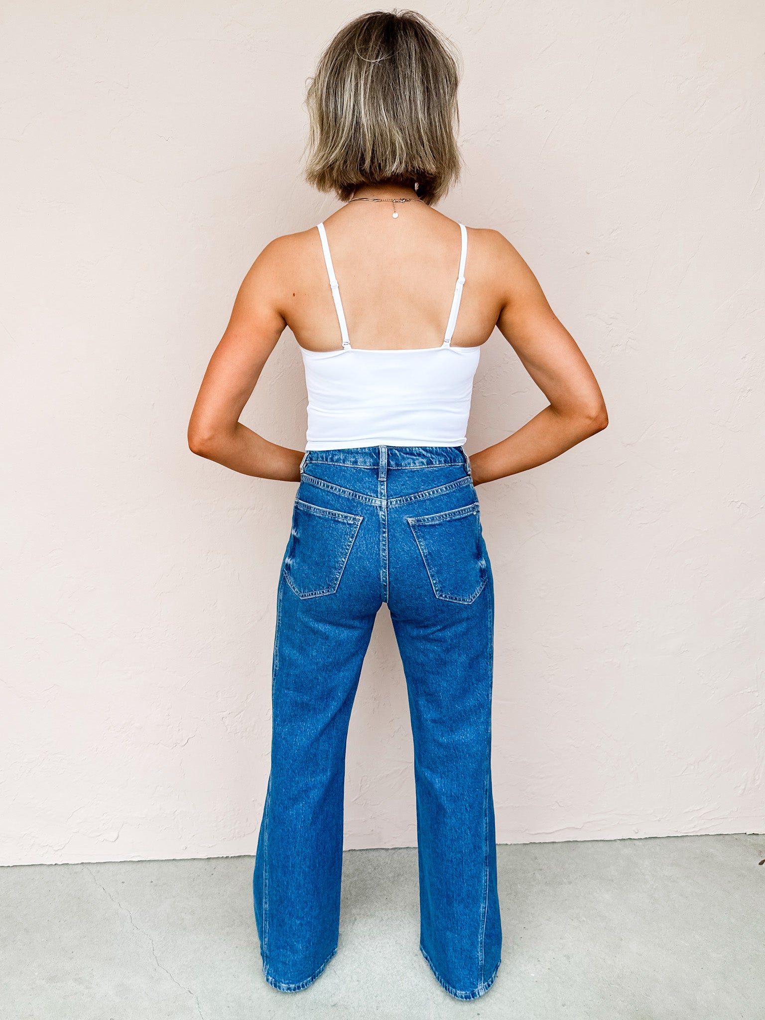 Emmie Spaghetti Strap Top-White