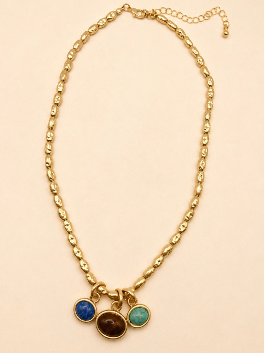 Wrenley Stone Charm Beaded Necklace