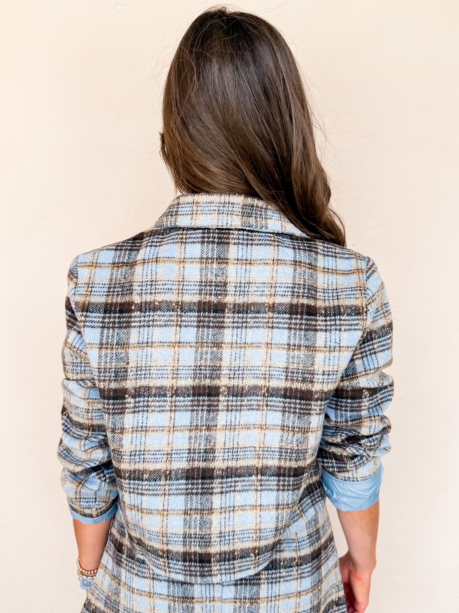 All You Do Plaid Tailored Jacket