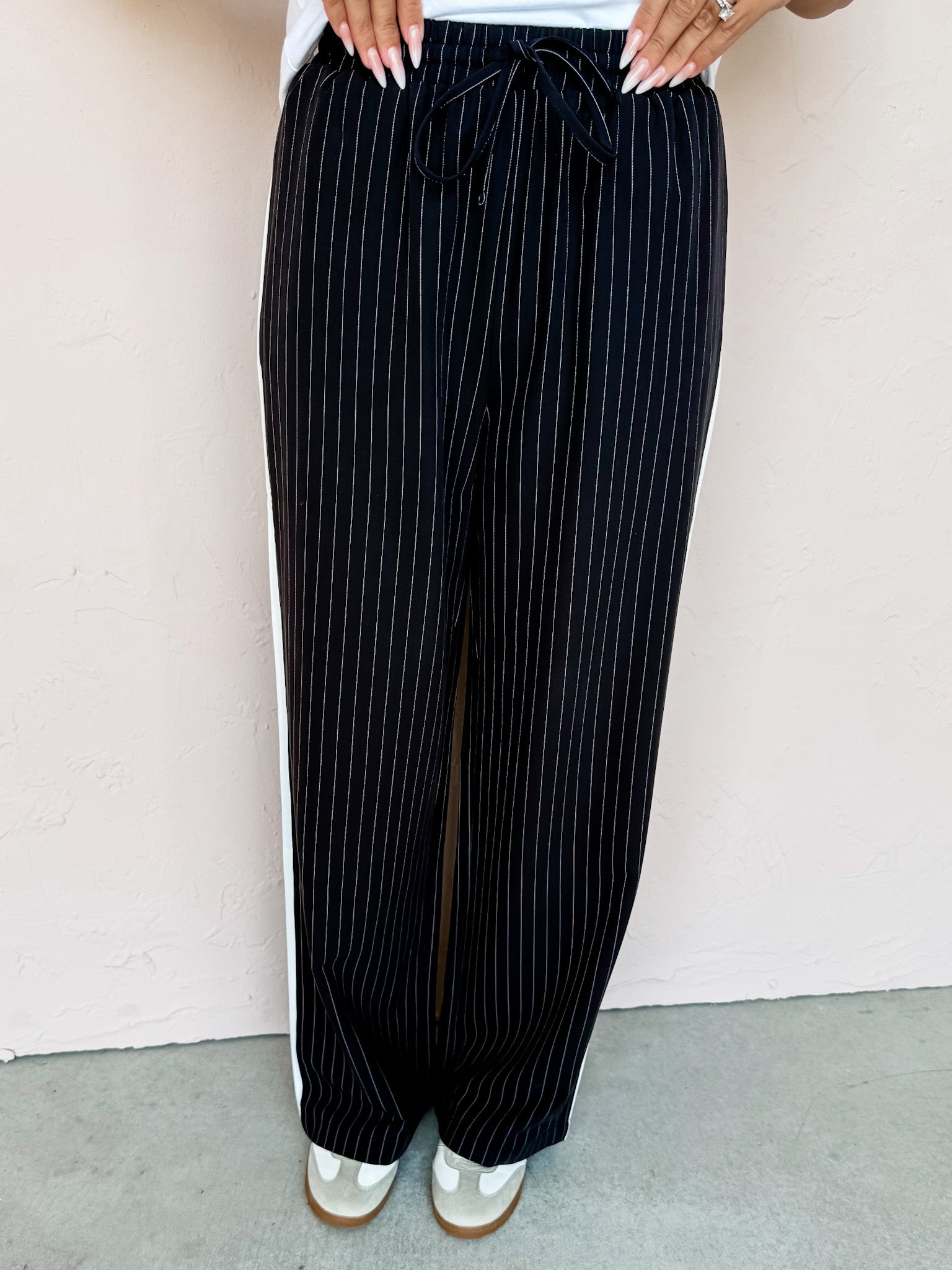 Along The Path Pinstripe Pants