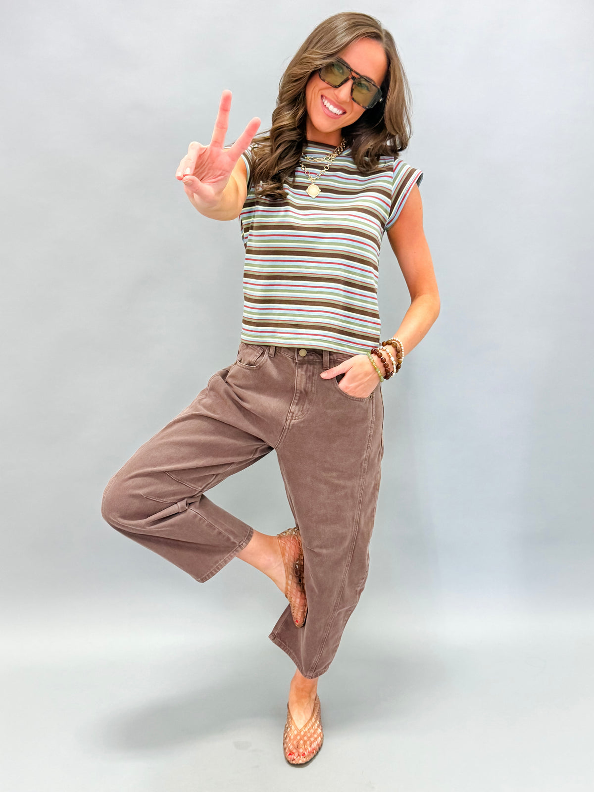Alyssa Striped Short Sleeve Tee