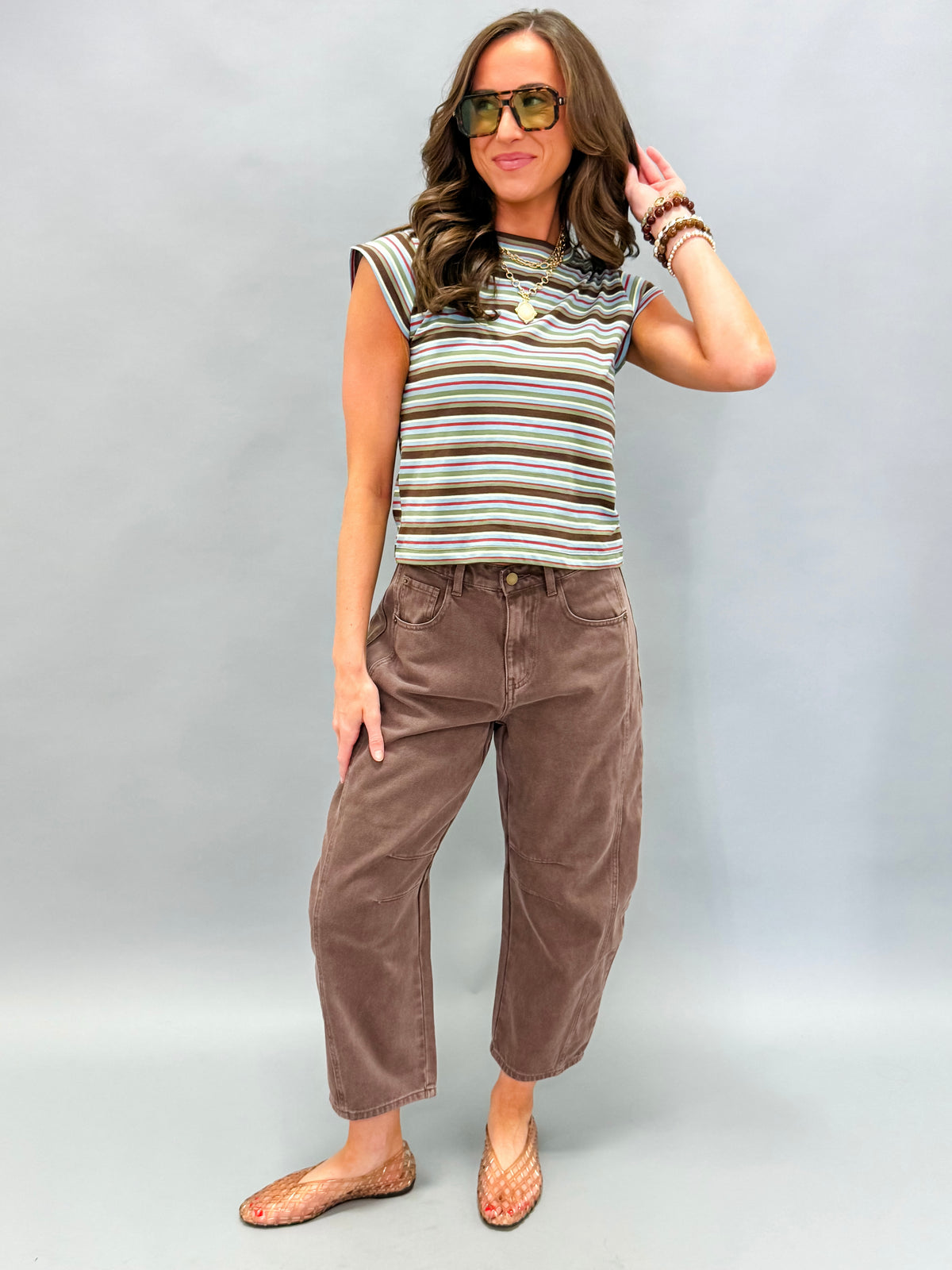 Alyssa Striped Short Sleeve Tee