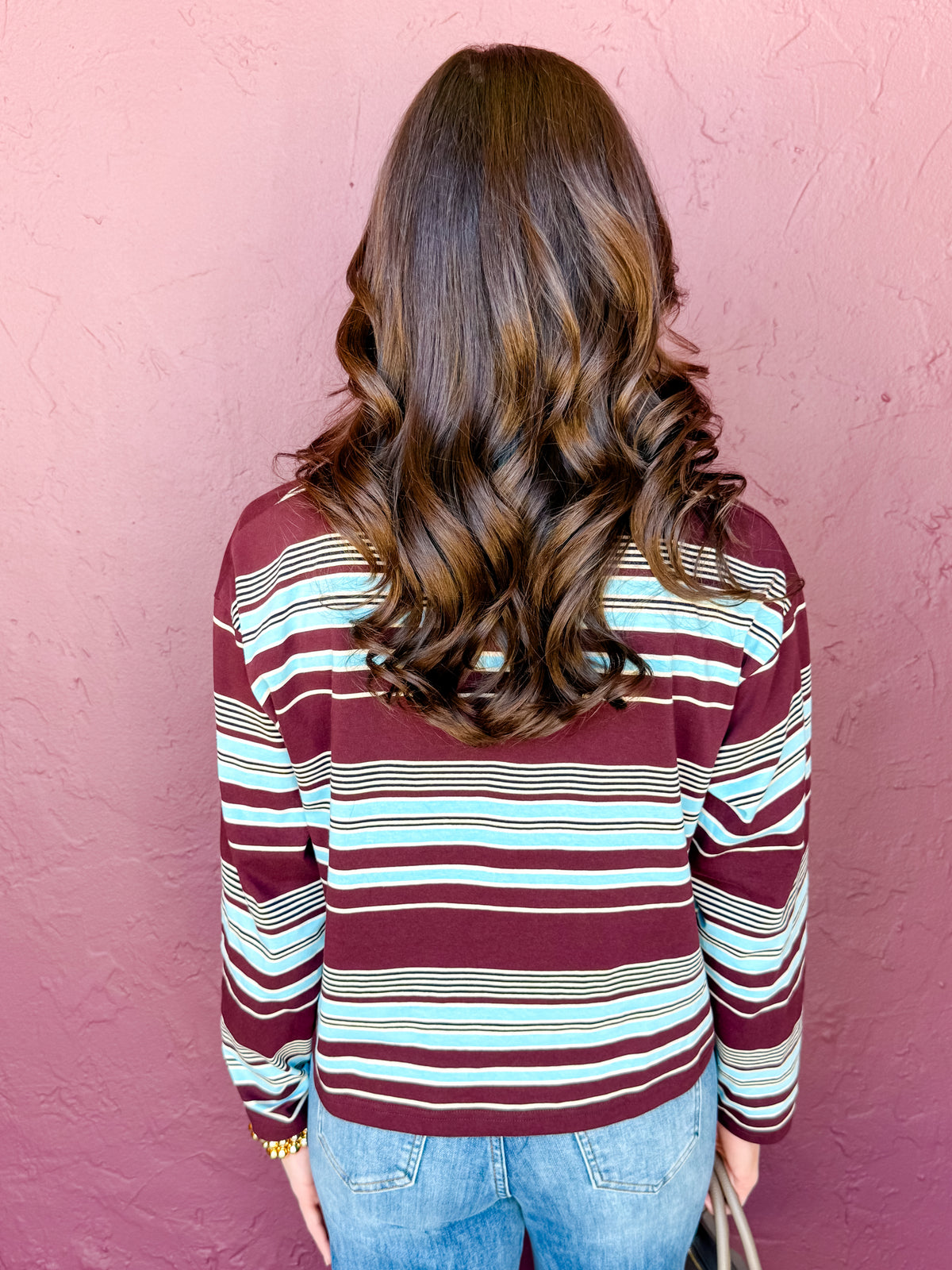 Amalia Drop Shoulder Striped Top