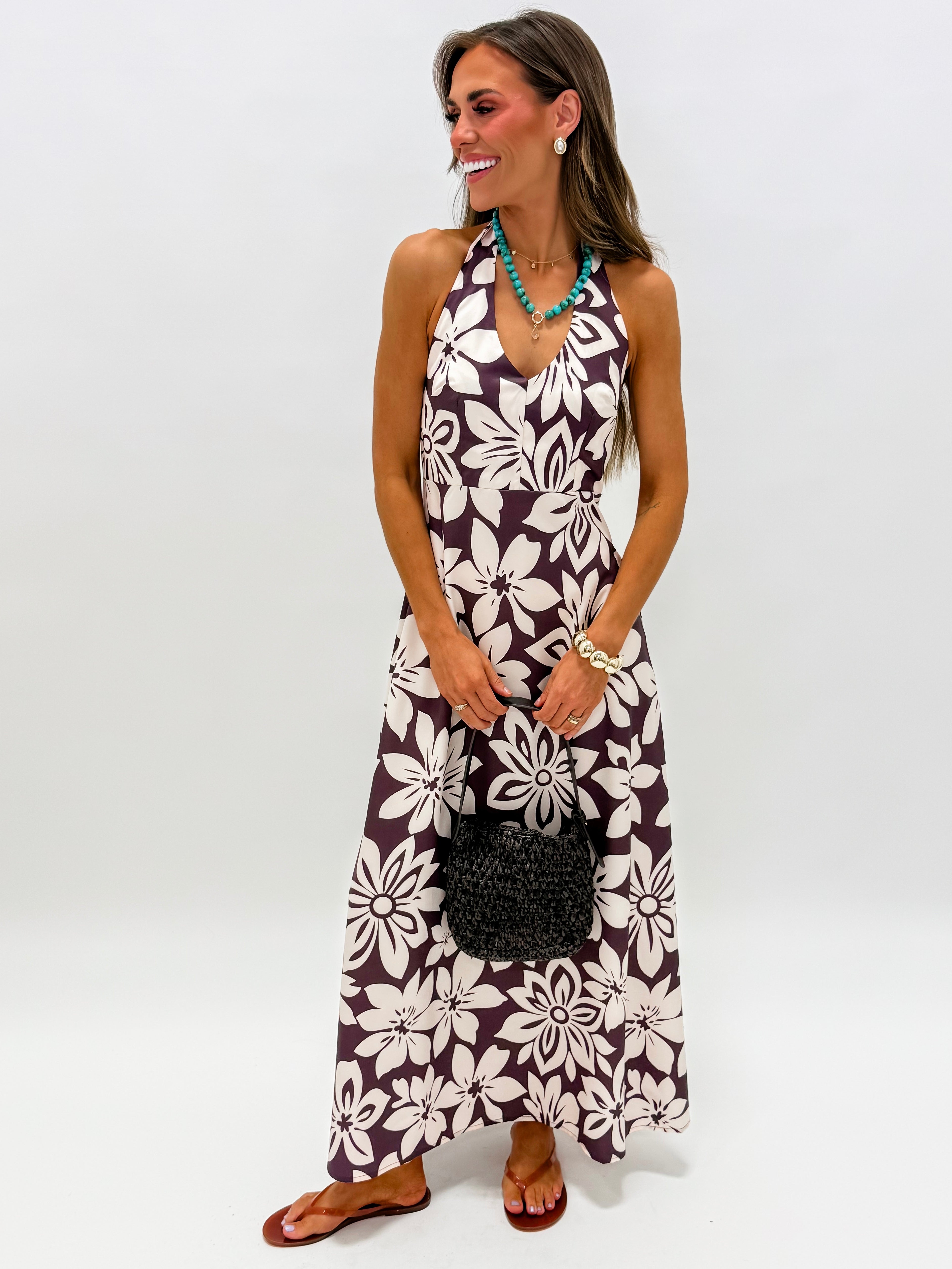 Angelica Floral Print Maxi Dress