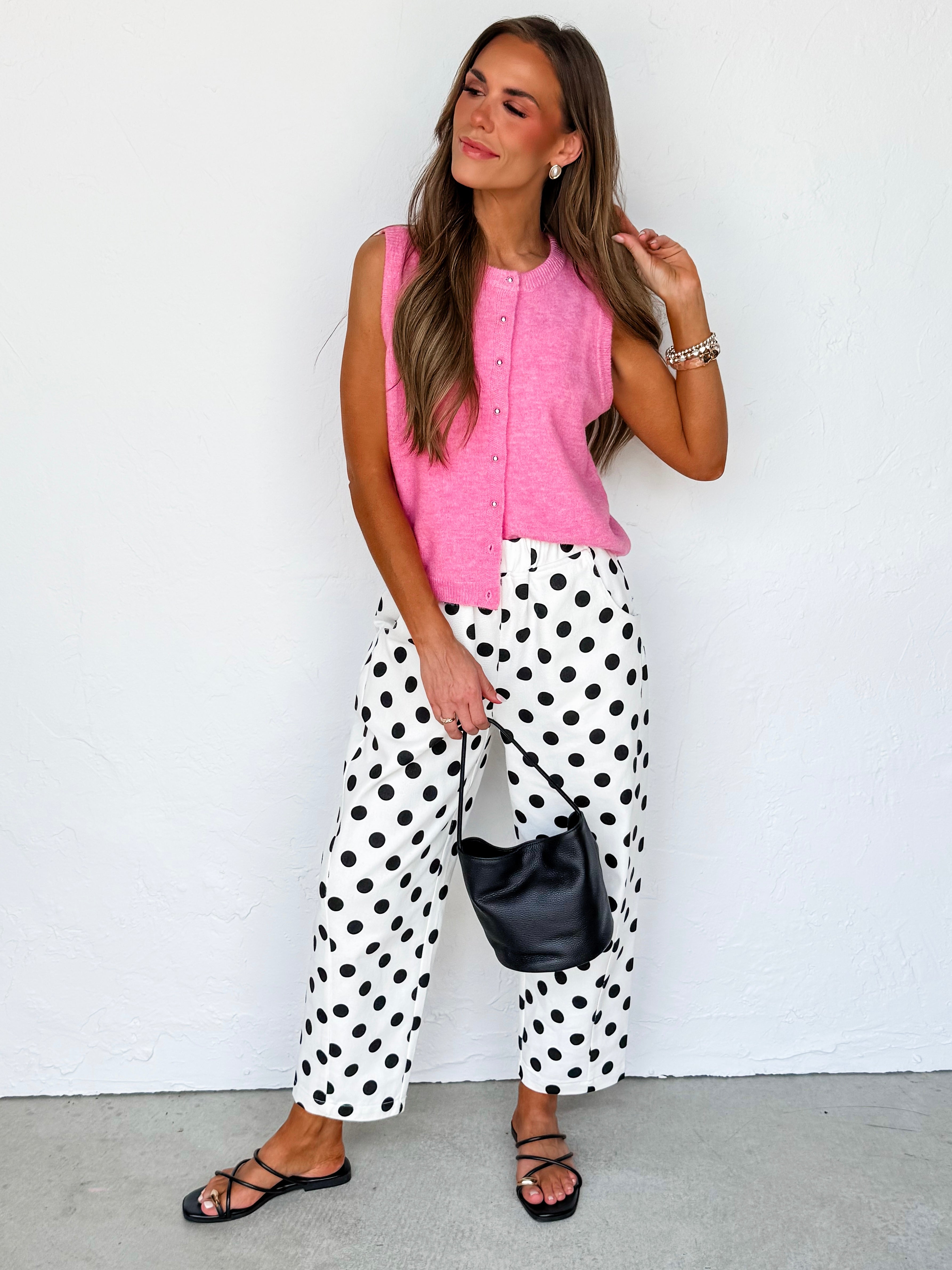 Ashlyn Knit Button Front Vest