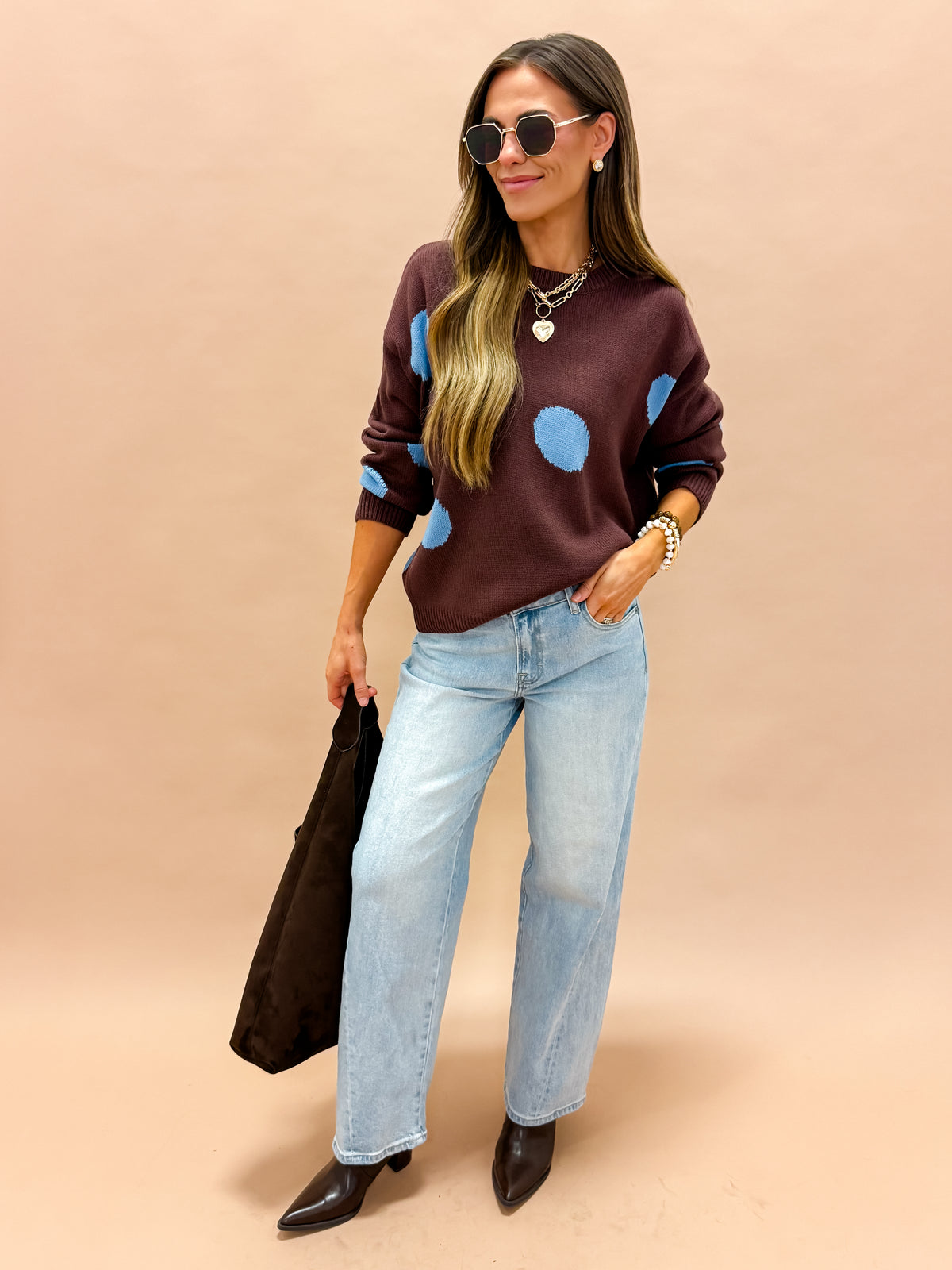 Audrina Polka Dot Sweater