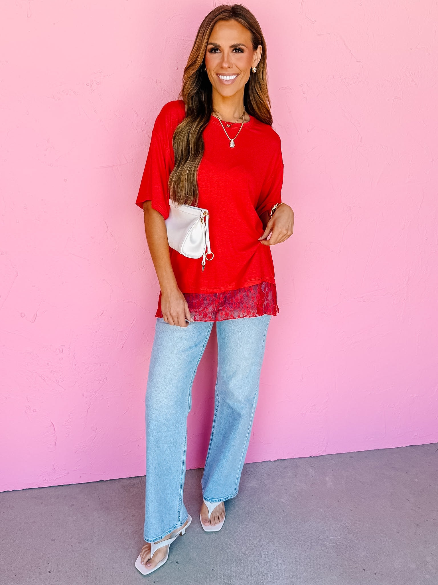 Aurielle Lace Trim Top