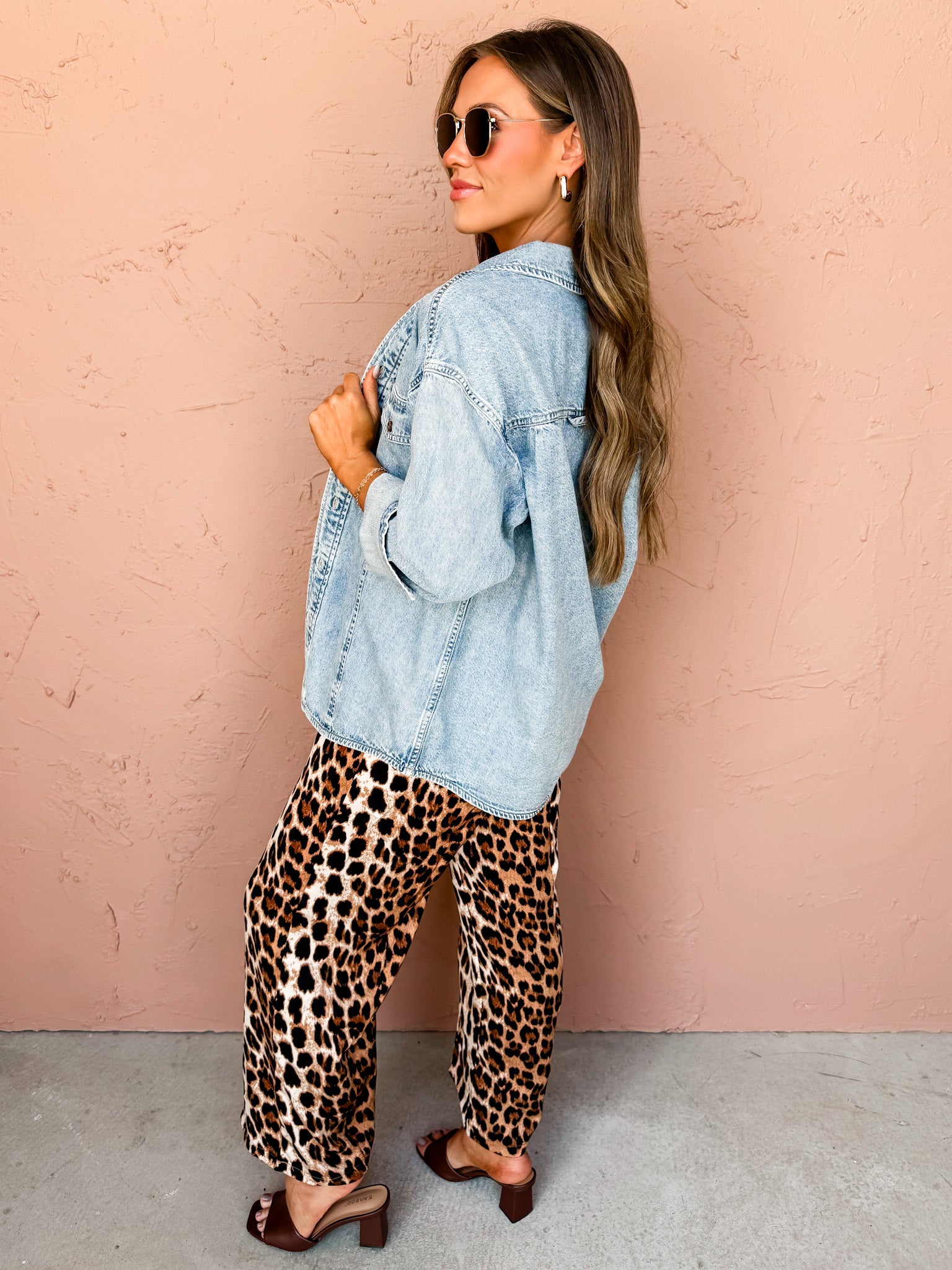 Autumn Skies Oversized Denim Top