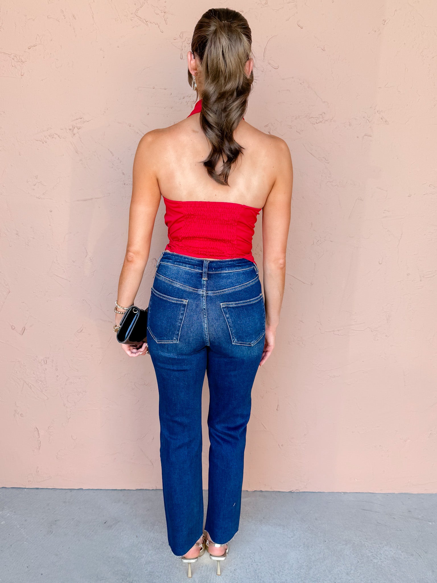 Back In Time Cross Halter Neck Top