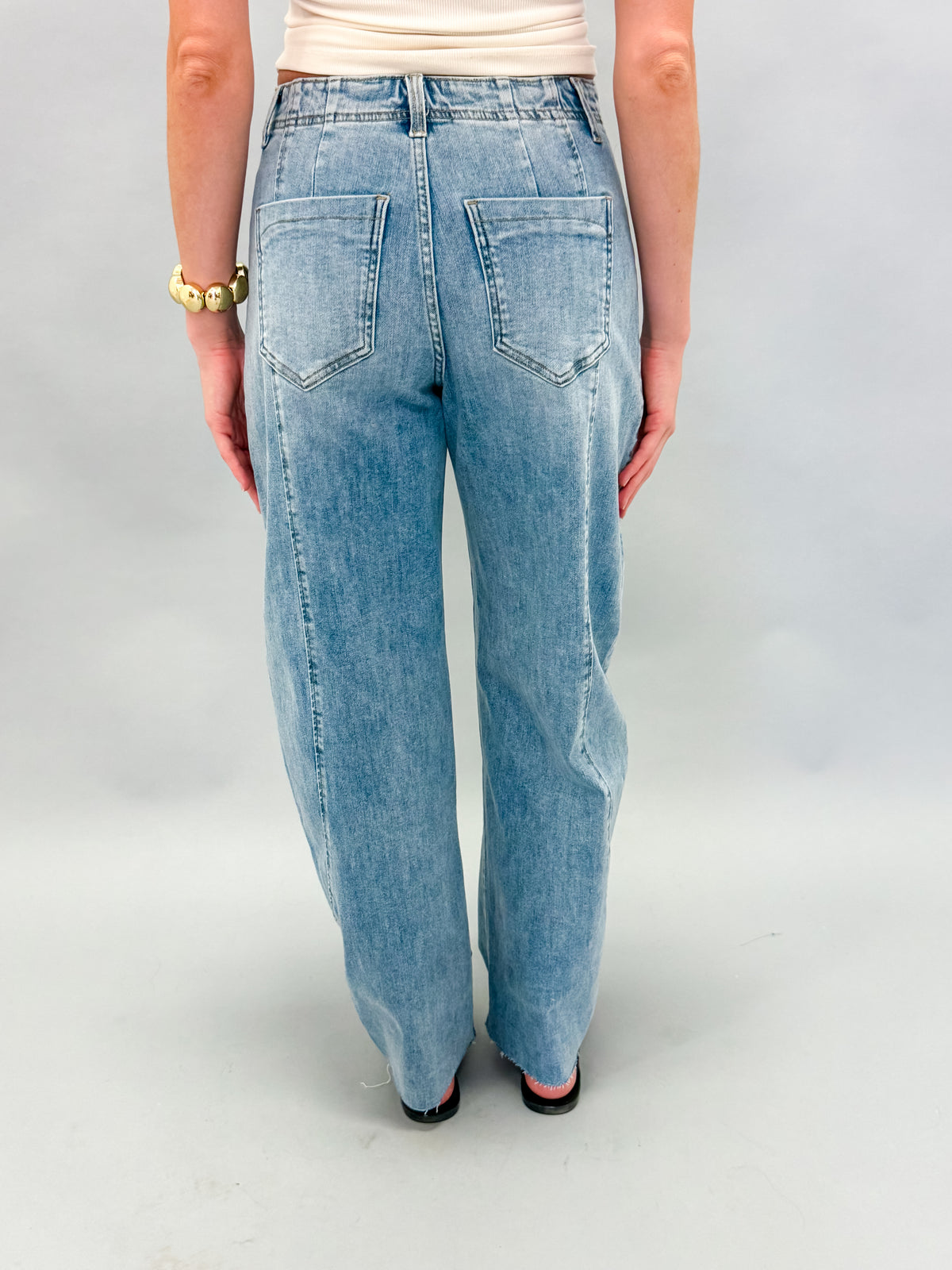 Beckett Barrel Leg Tapered Jeans