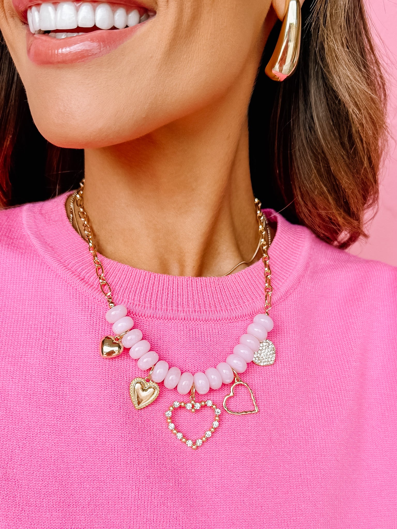 Bella Heart Charm Necklace