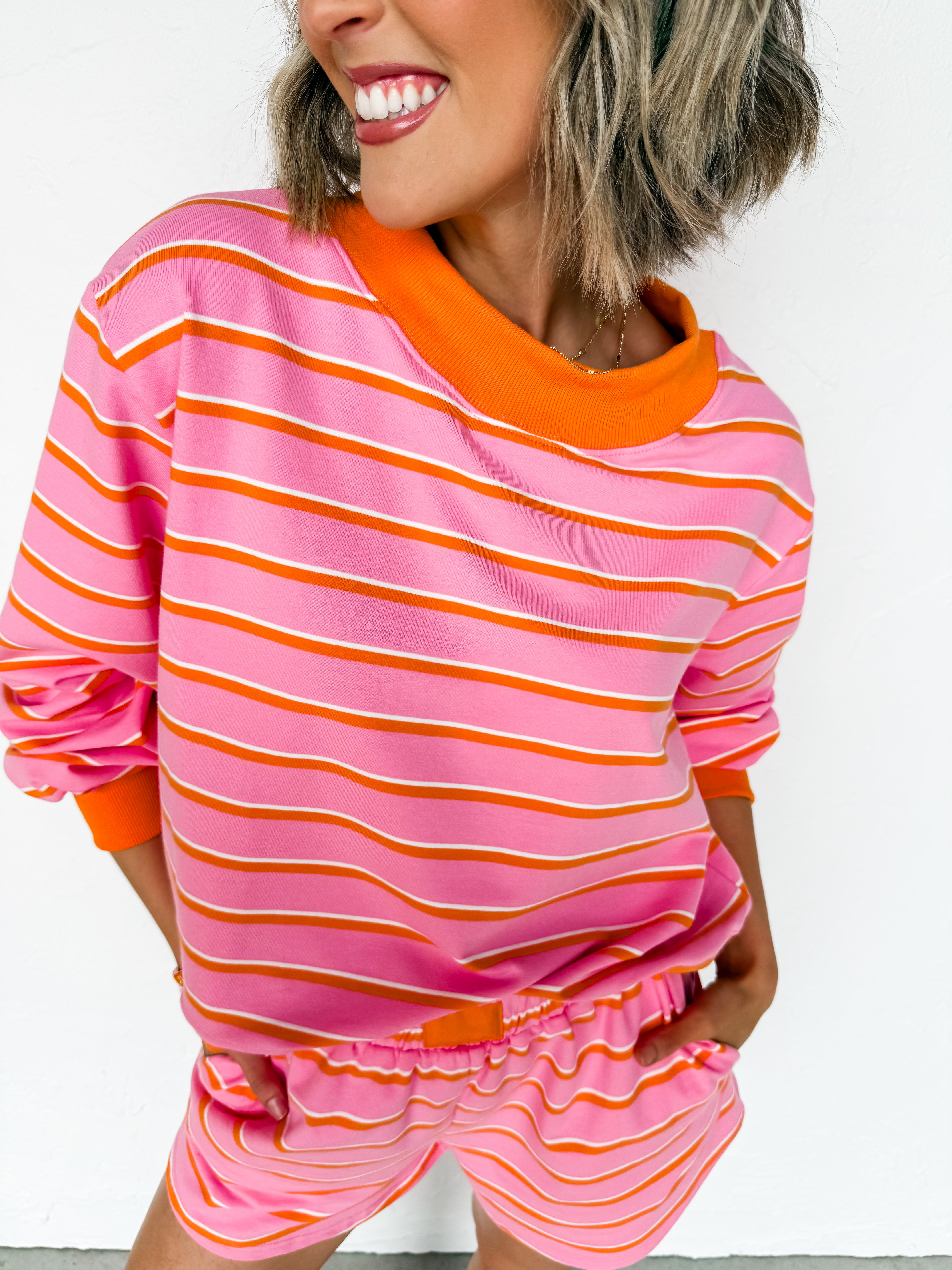 Bella Stripe Sweatshirt Lounge Top