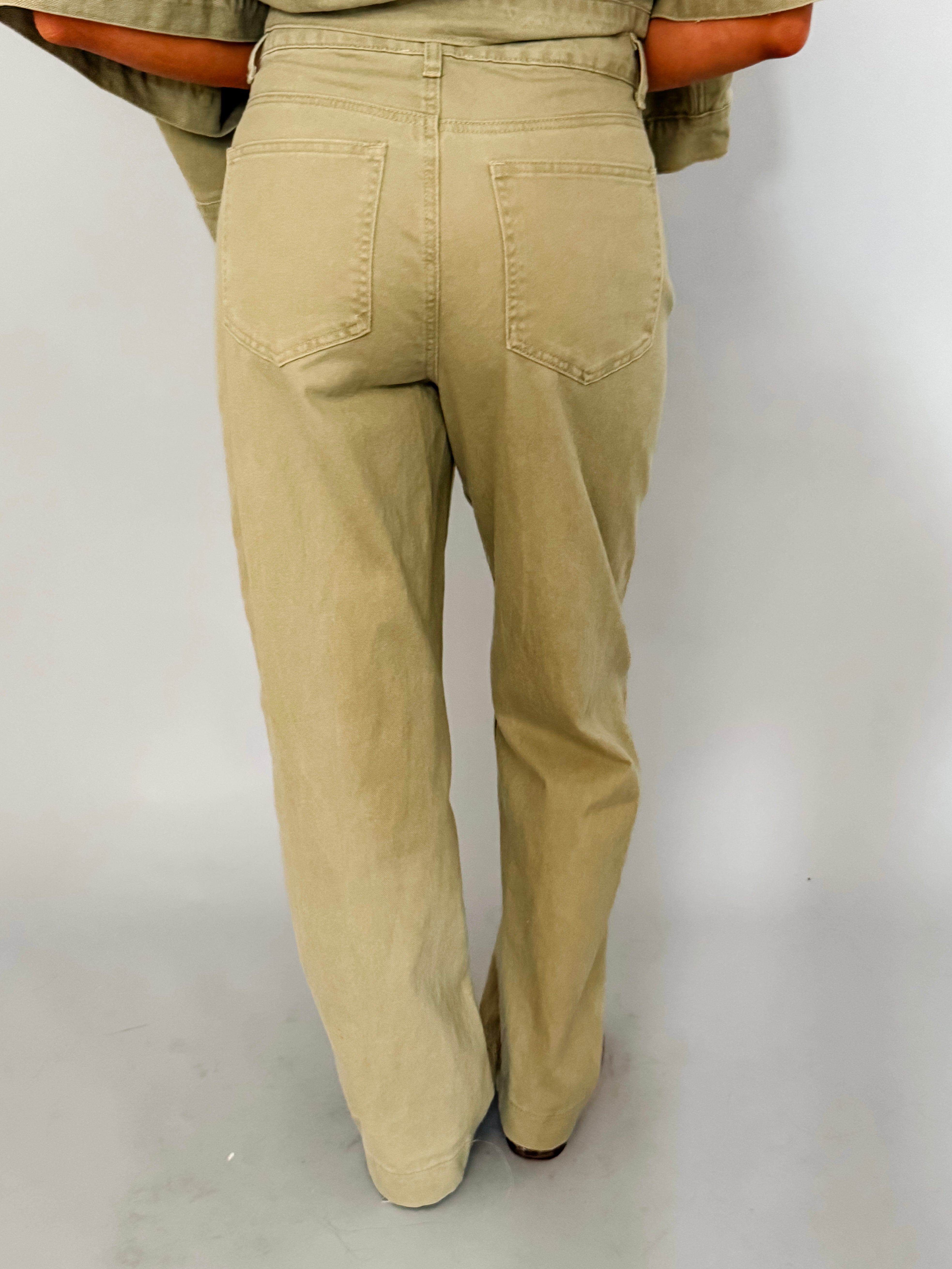 Bethany High Rise Slim Fit Twill Pants