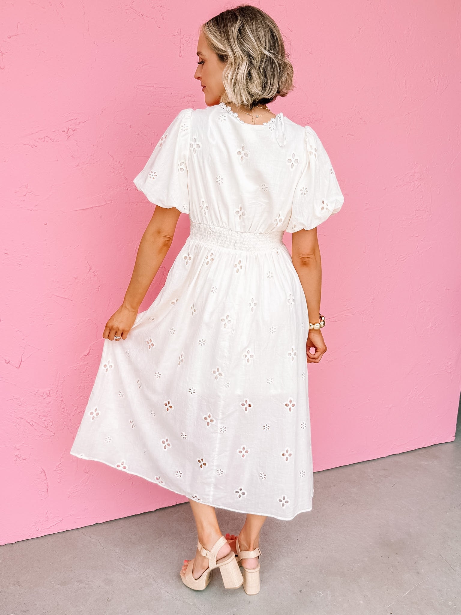 Blakely Button Front Midi Dress