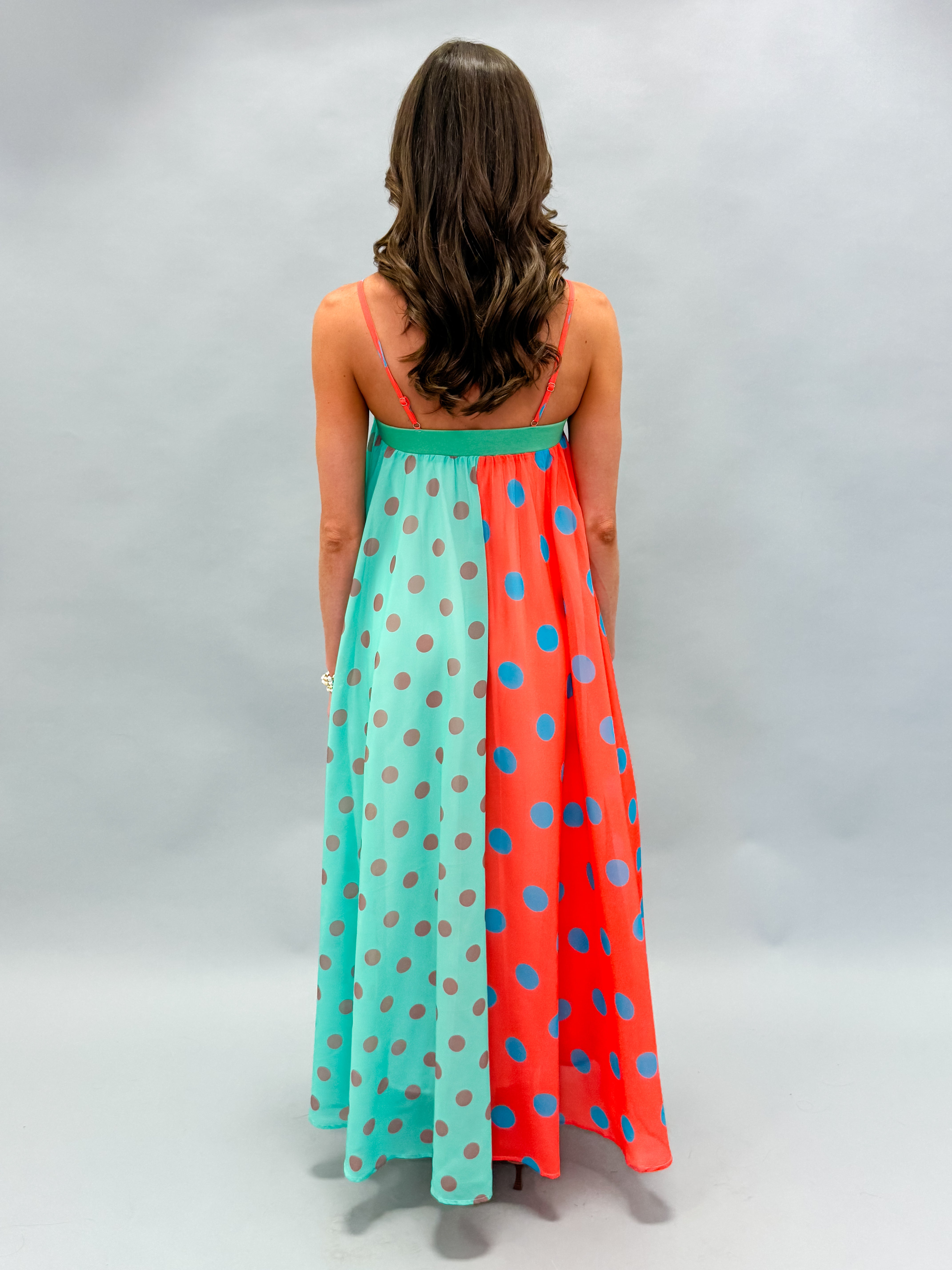Brielle Polka Dot Maxi Dress
