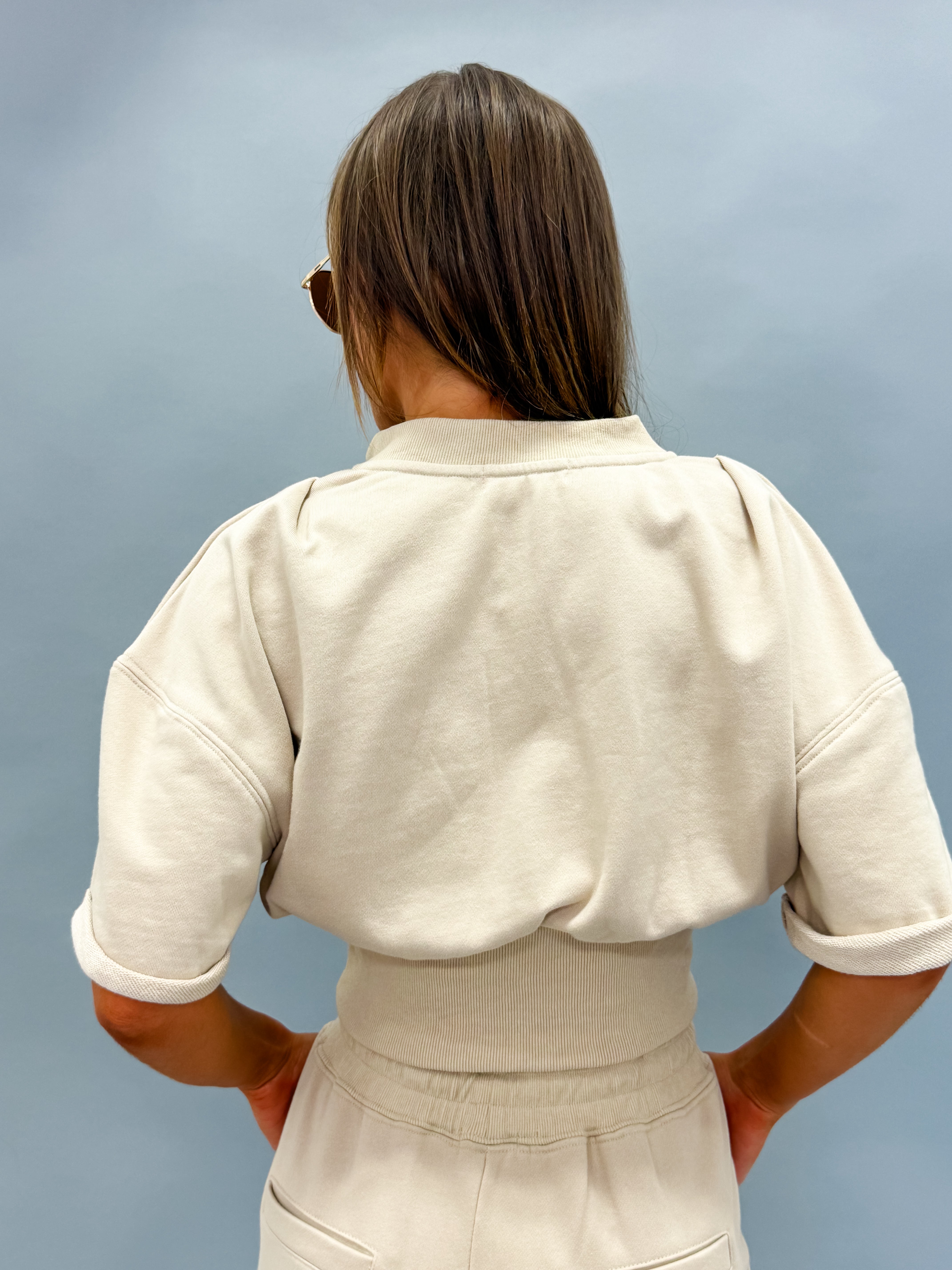 Brooke Cotton Terry Cropped Top