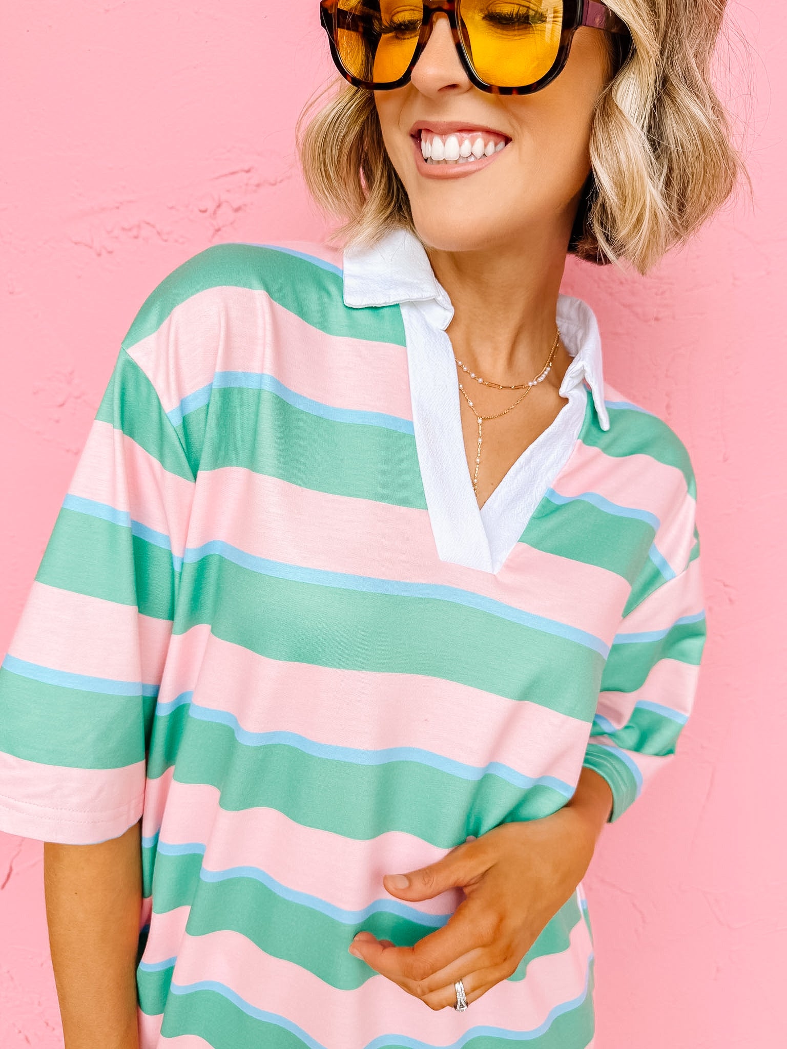 Brynlee Oversized Rugby Mini Dress