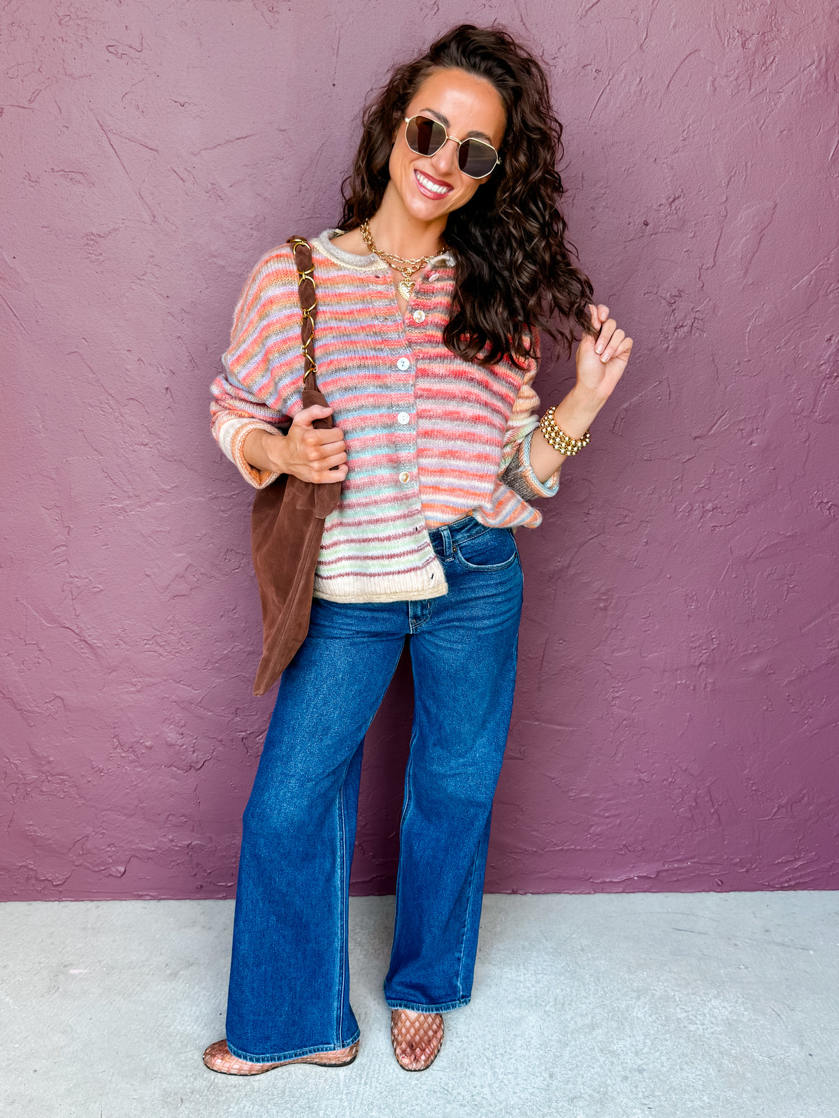 Carrigan Multi Stripe Cardigan