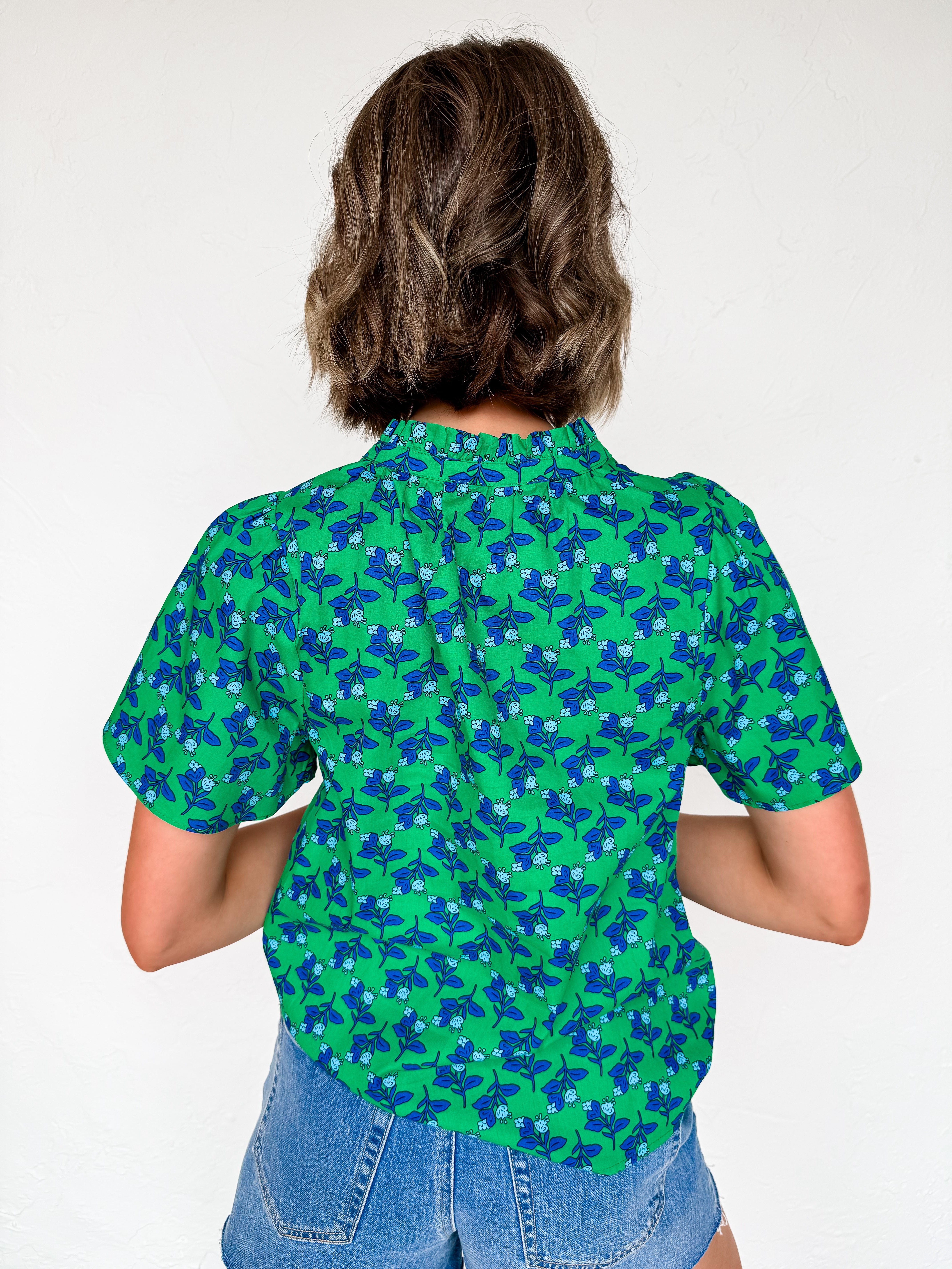 Cathy Floral Short Sleeve Top
