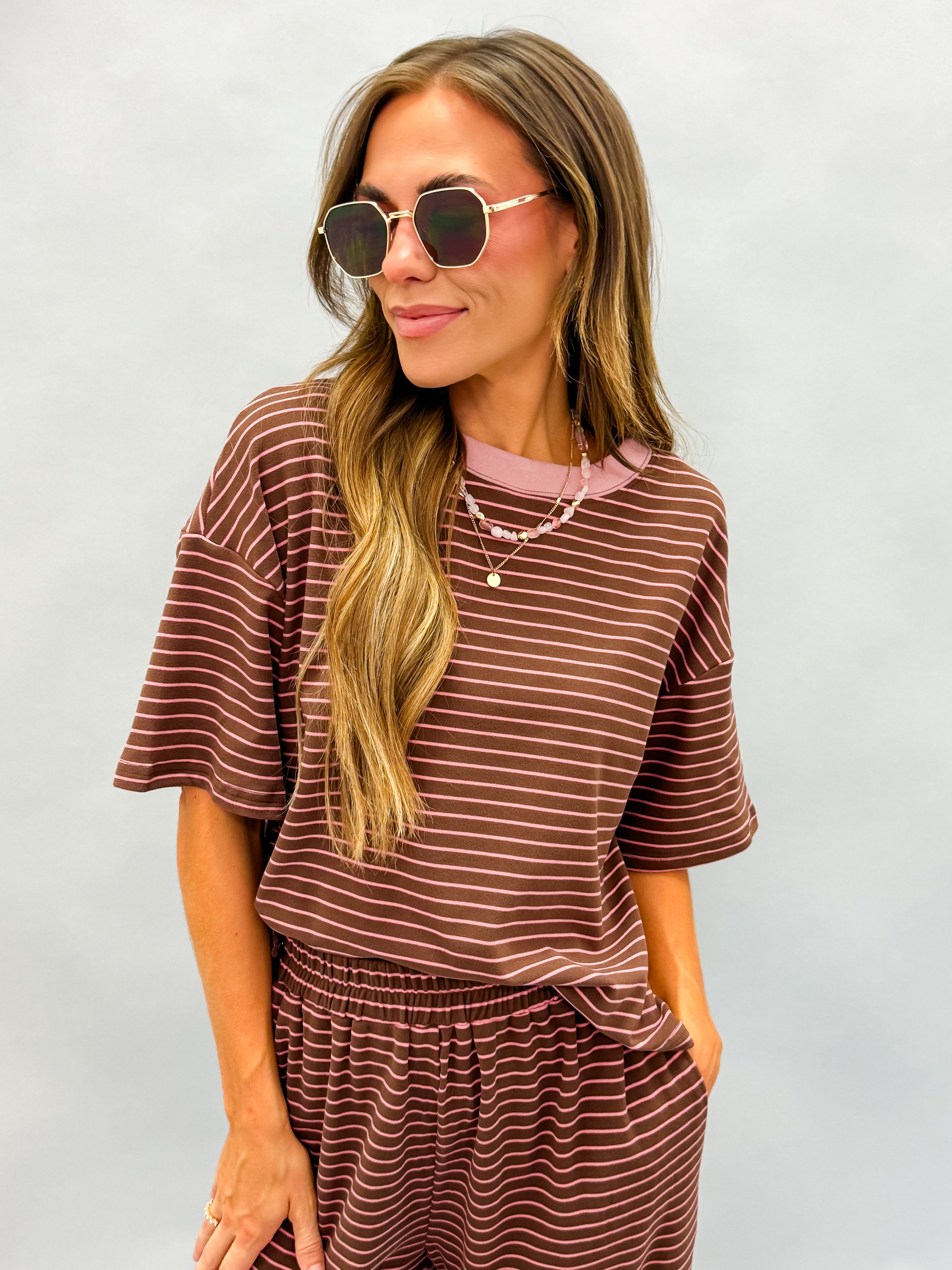 Celia Striped Boxy Top