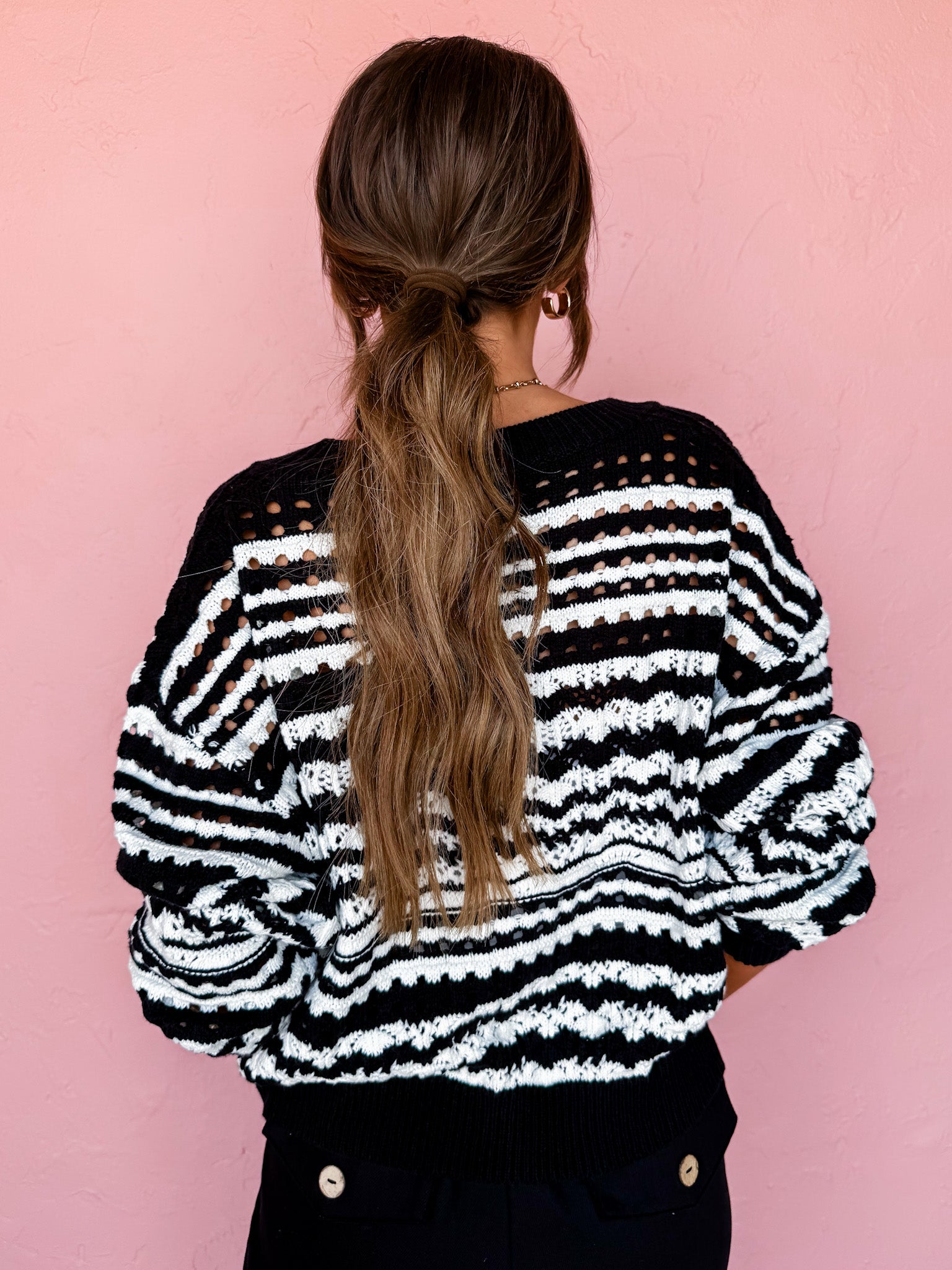 Classic Feel Textured Stitching Button Front Cardigan