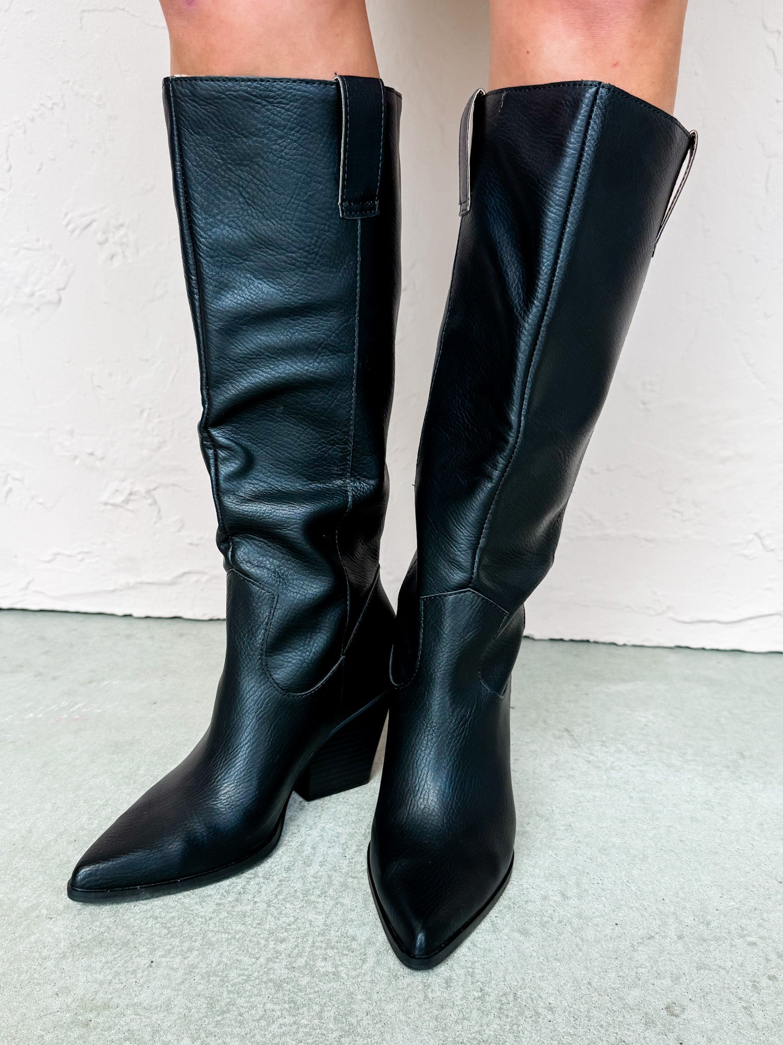 Collins Heeled Boots-Black