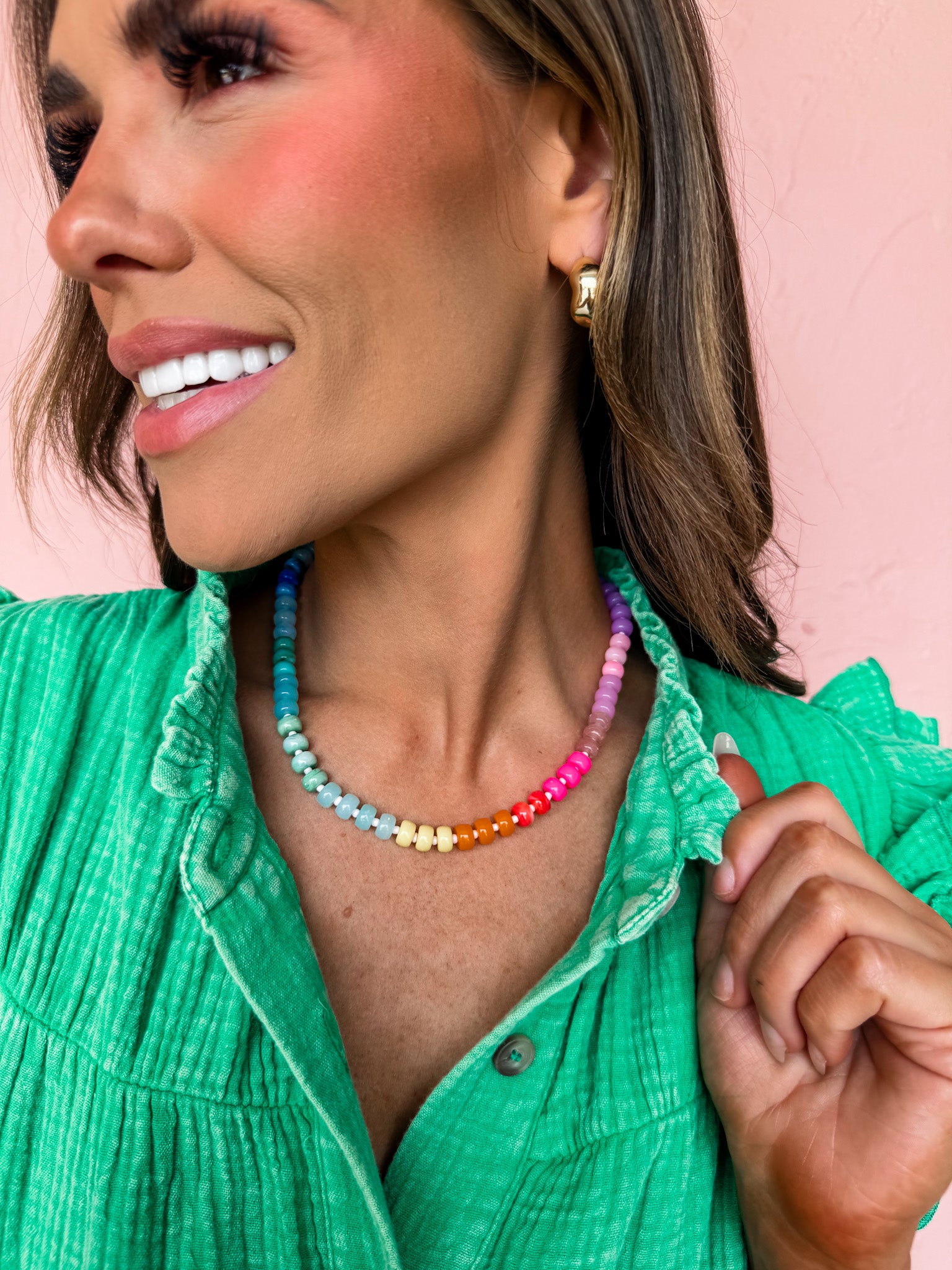 Colorful Expressions Beaded Necklace-Multi Color