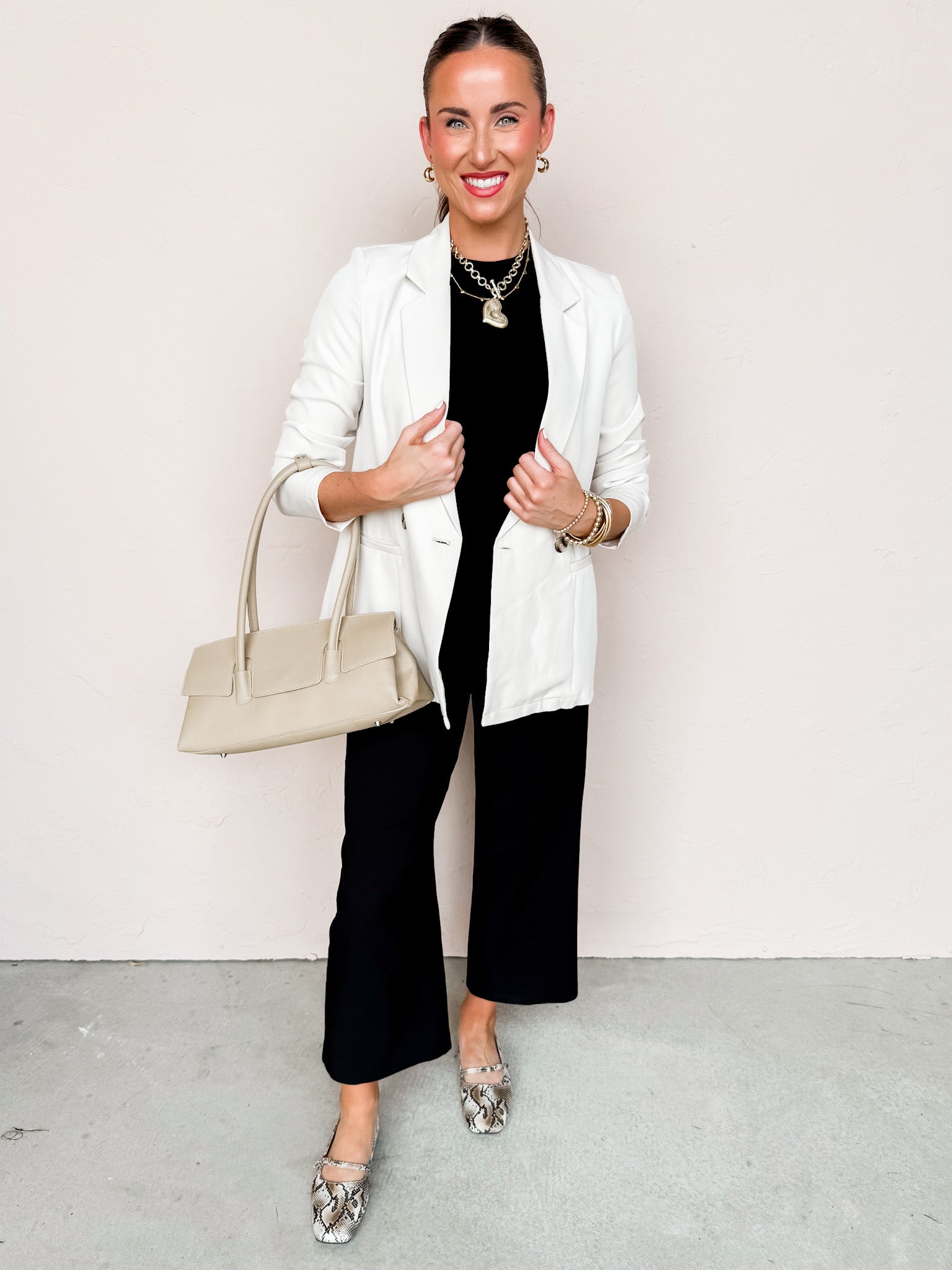 Crisp Air Double Breasted Jacket-Light Khaki