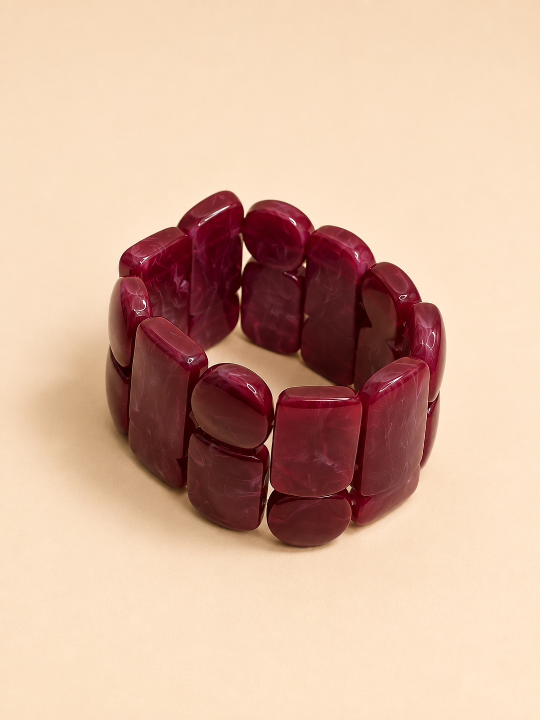 Annette Marbled Resin Stretch Bracelet