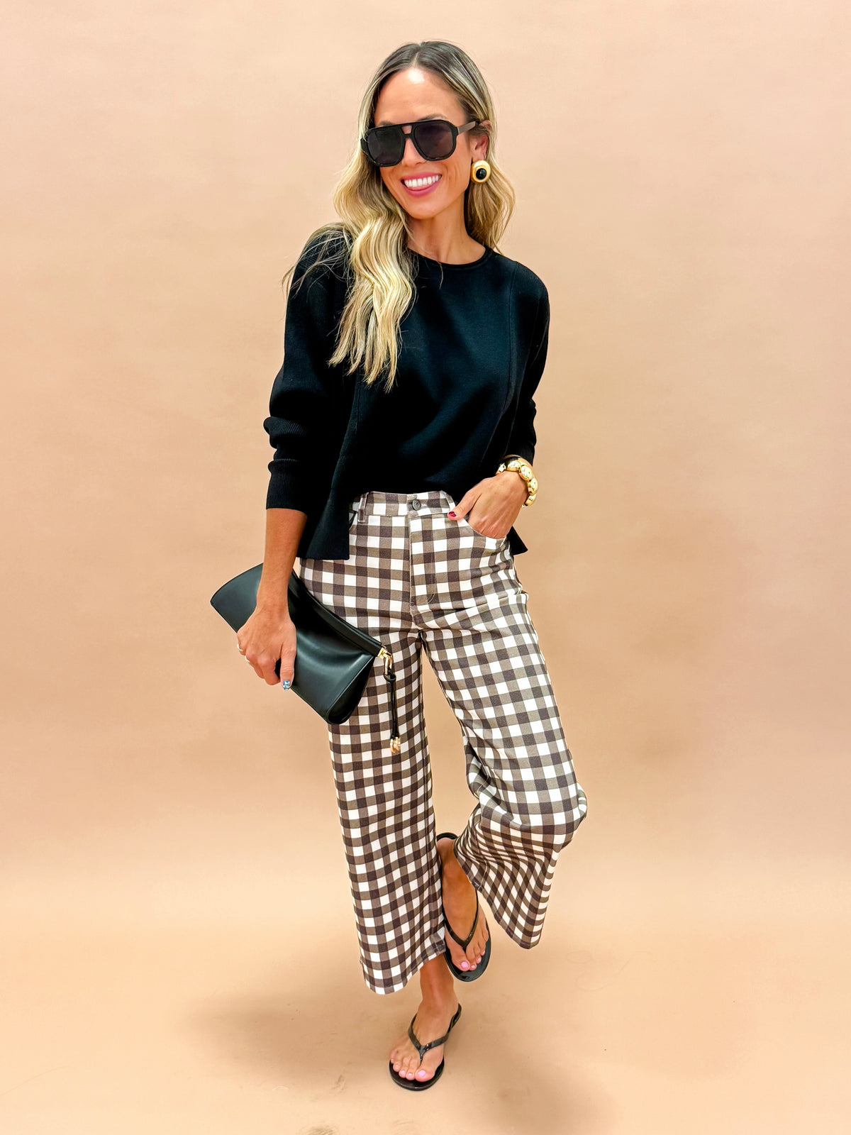 Dani Wide Leg Jean-Brown Combo