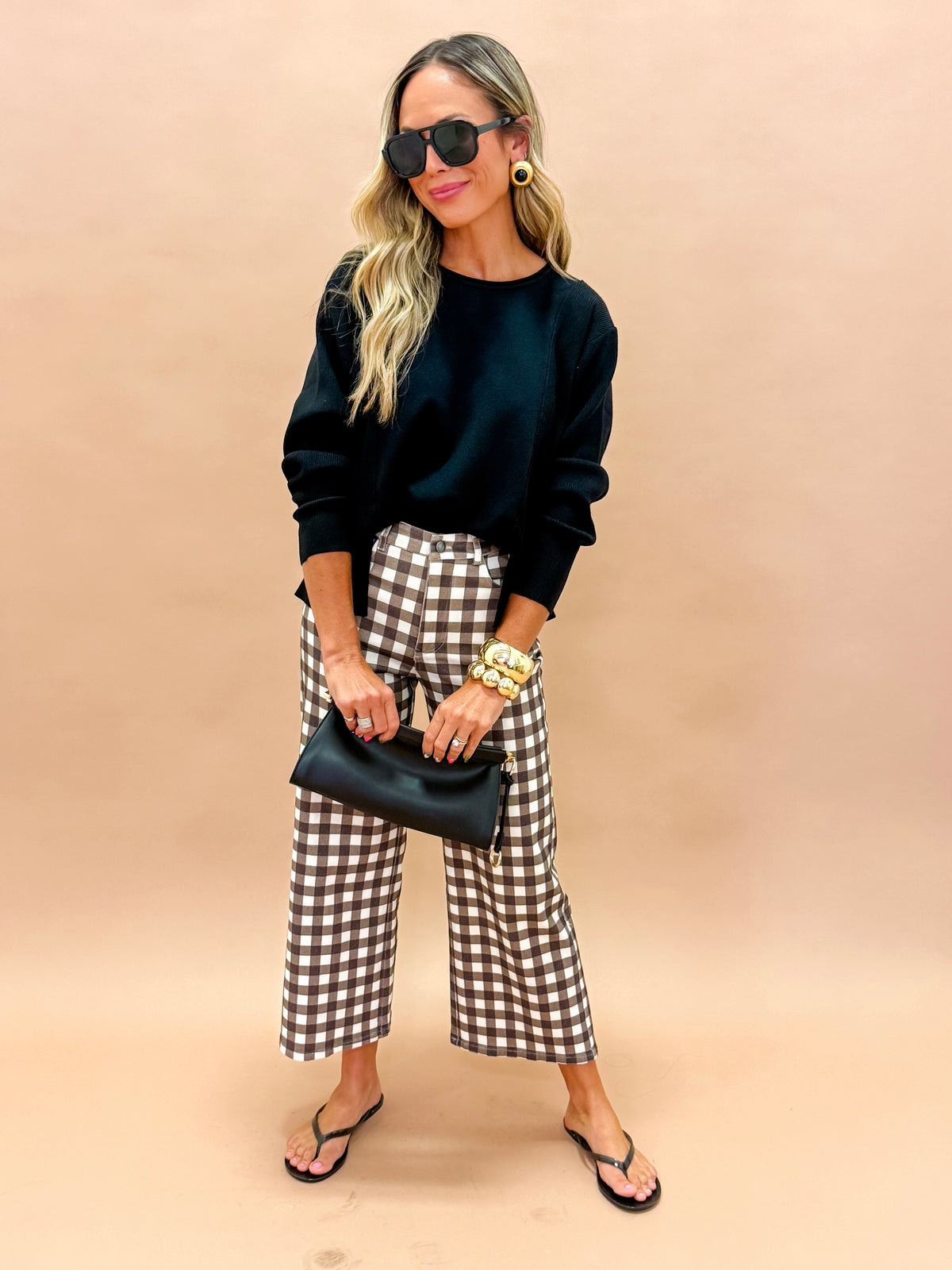 Dani Wide Leg Jean-Brown Combo