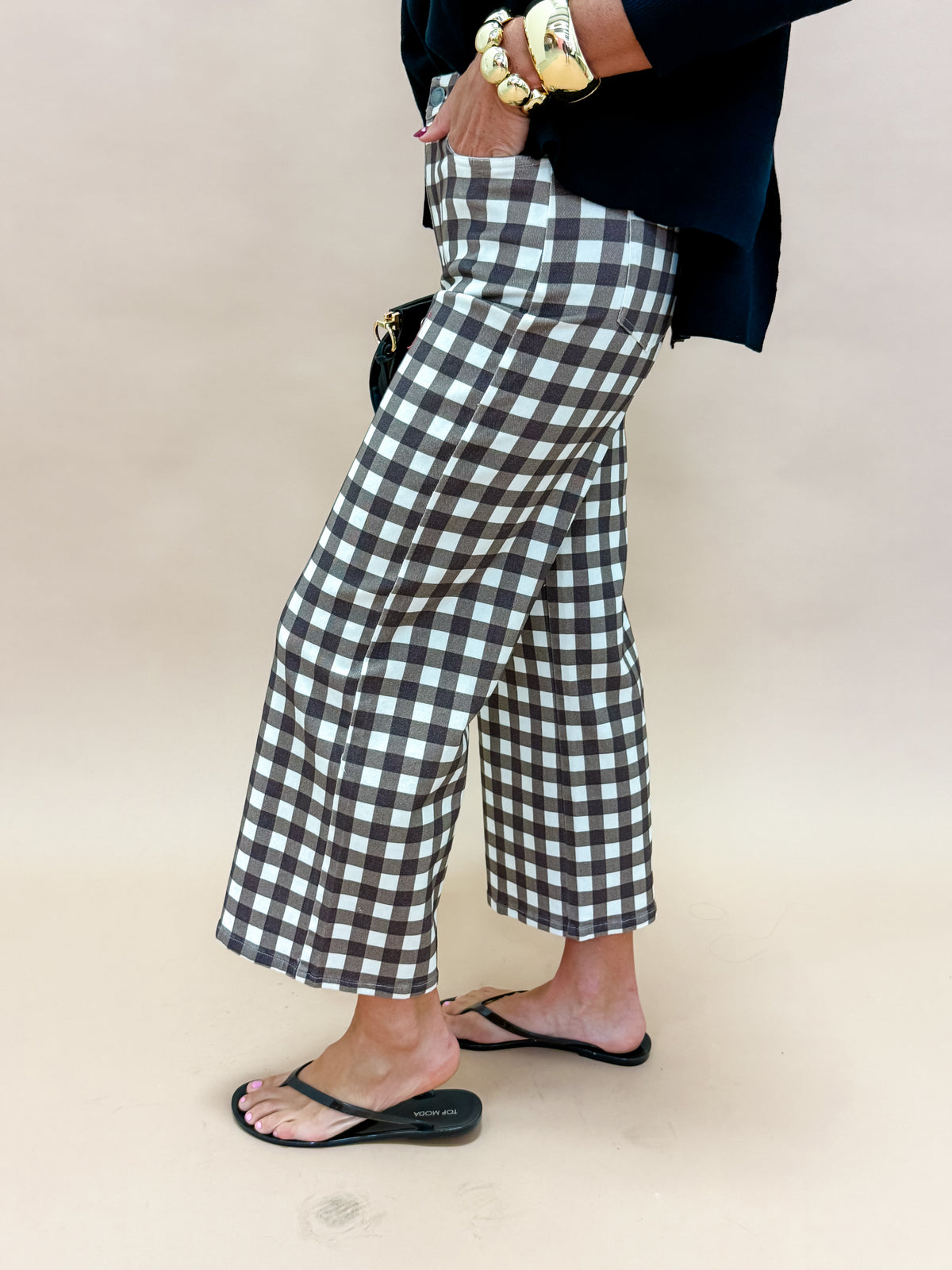 Dani Wide Leg Jean-Brown Combo