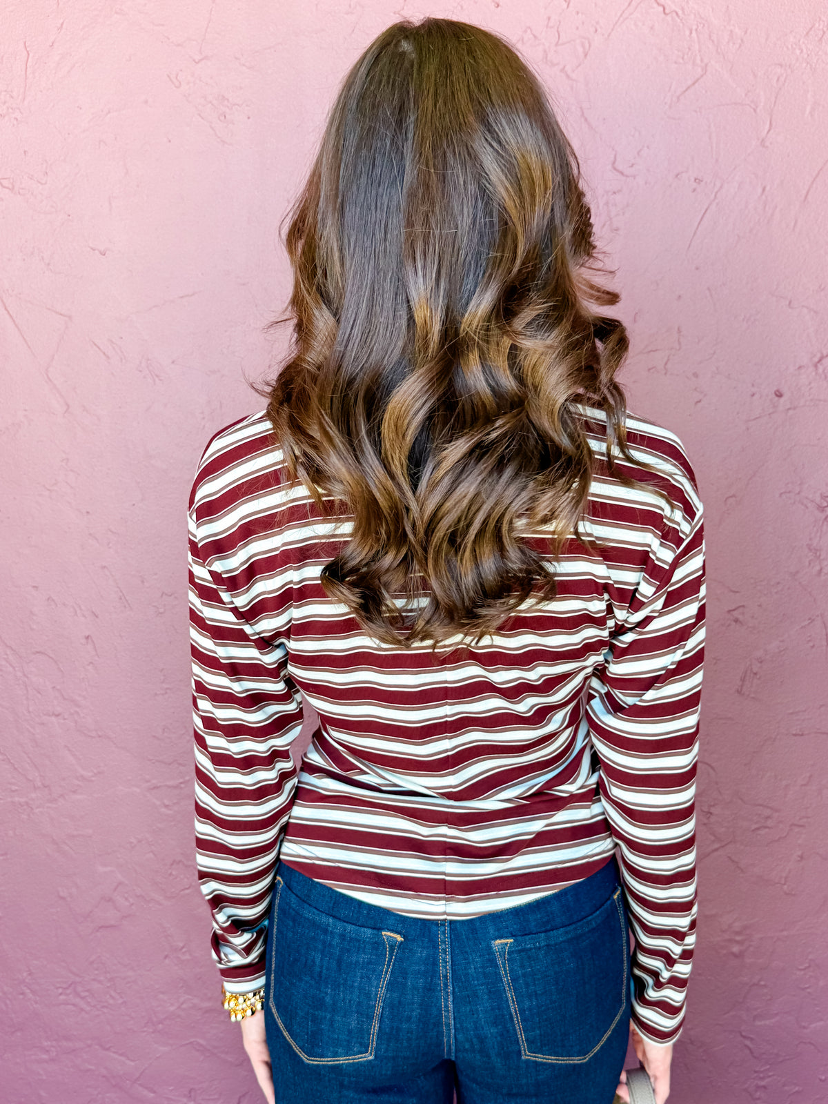 Daniella Striped Long Sleeve Top