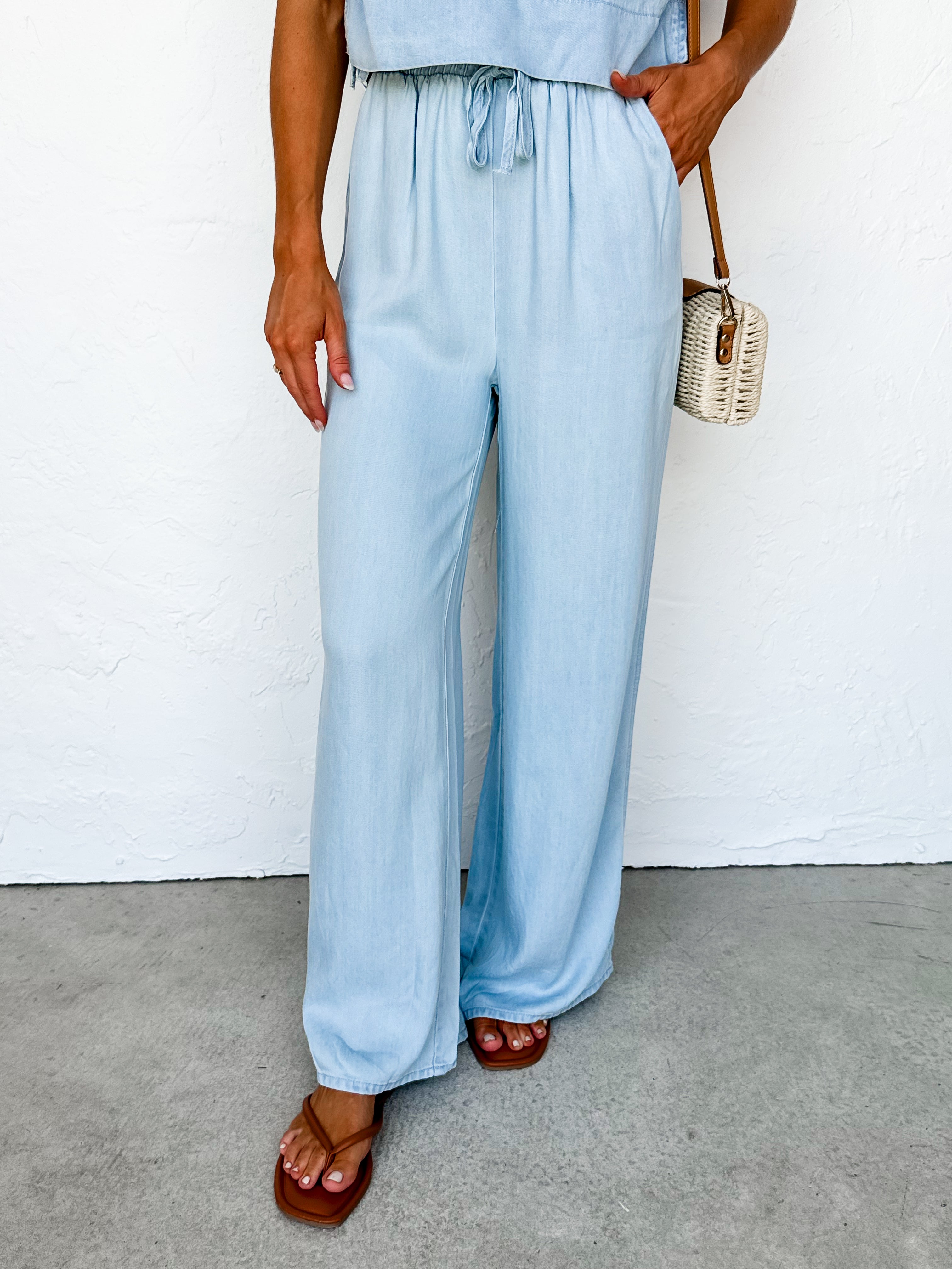 Danielle Tencel Elastic Waist Pants