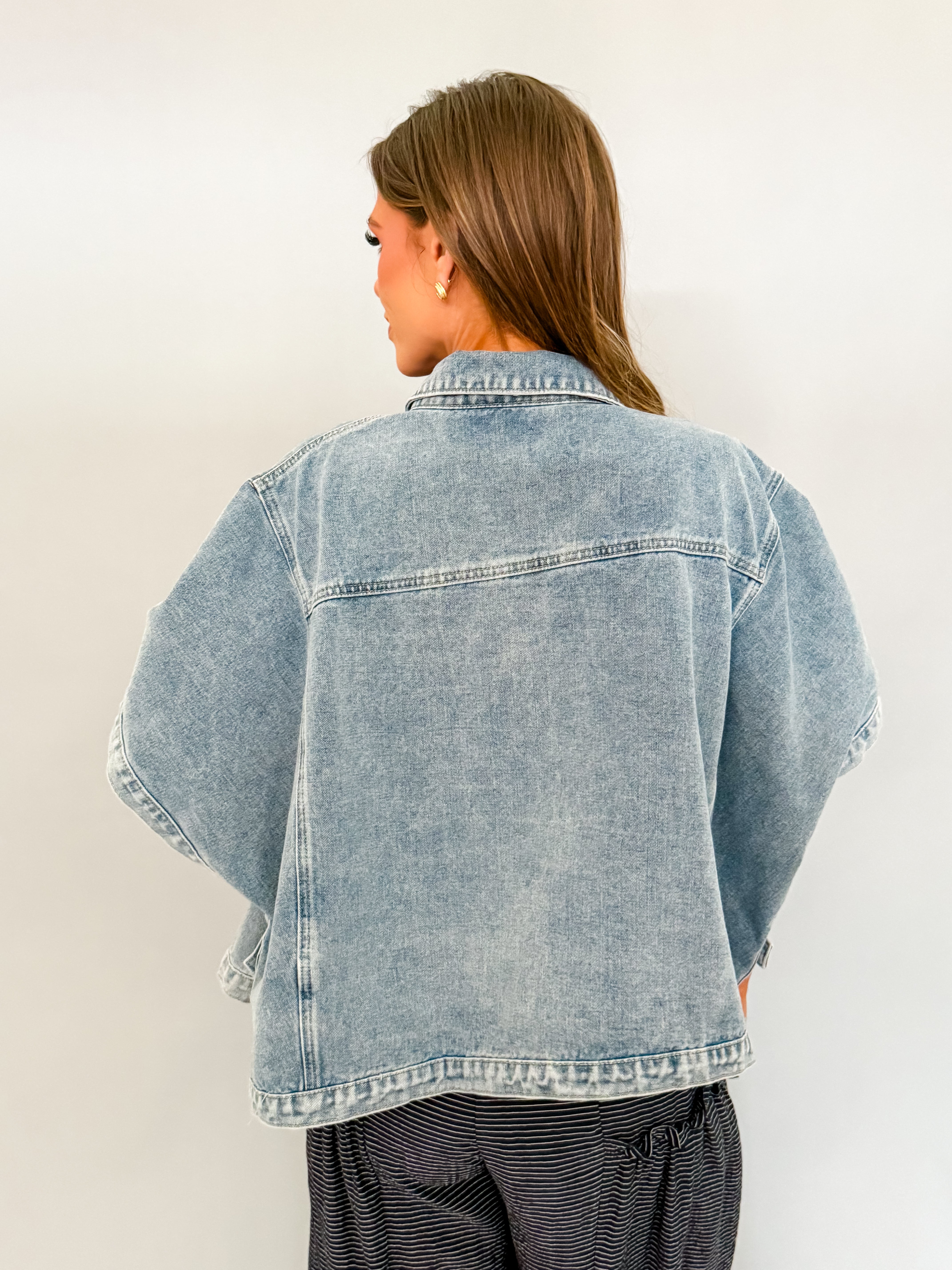 Destiny Denim Cape Jacket