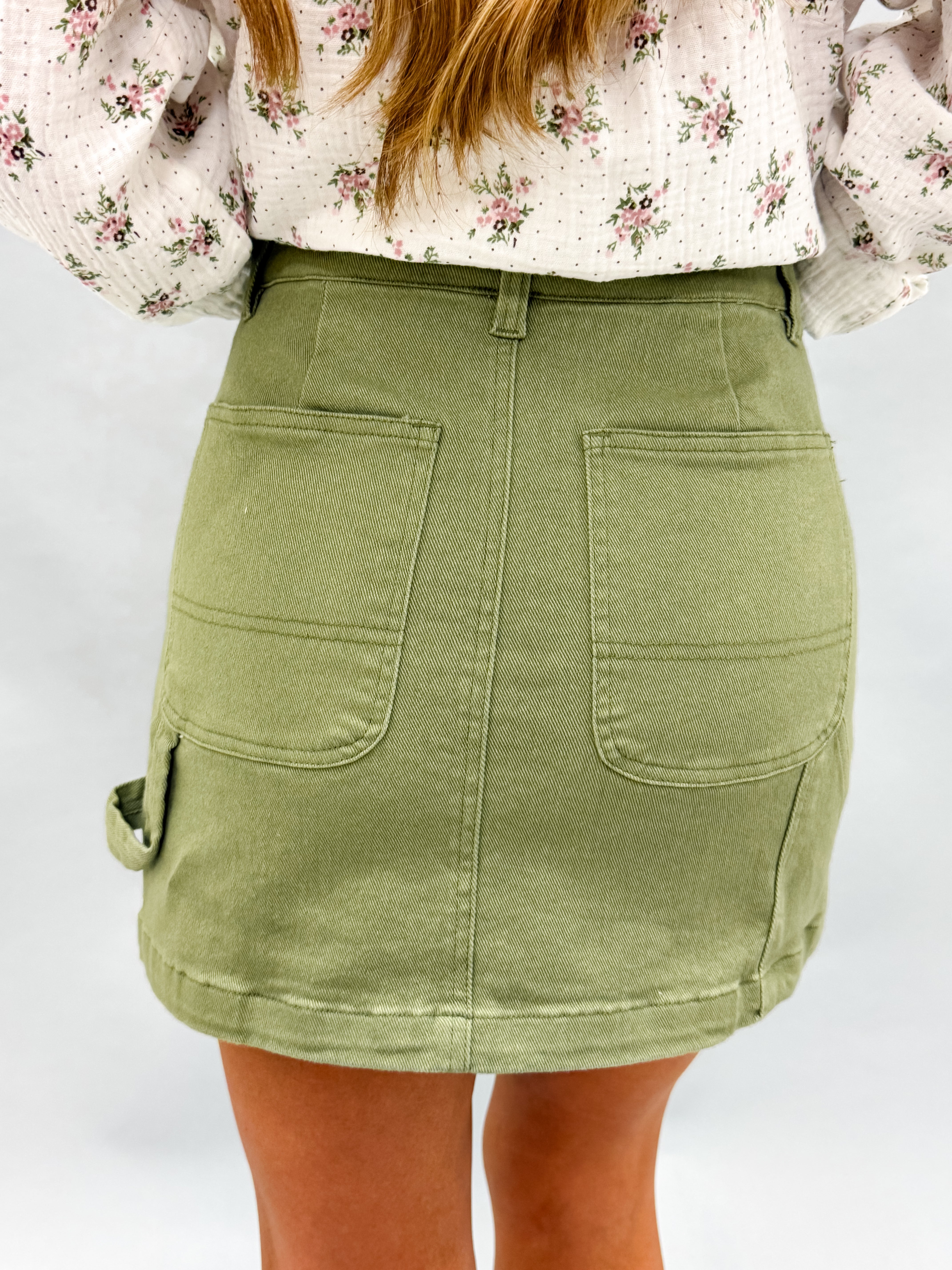 Devon Cargo Denim Mini Skirt