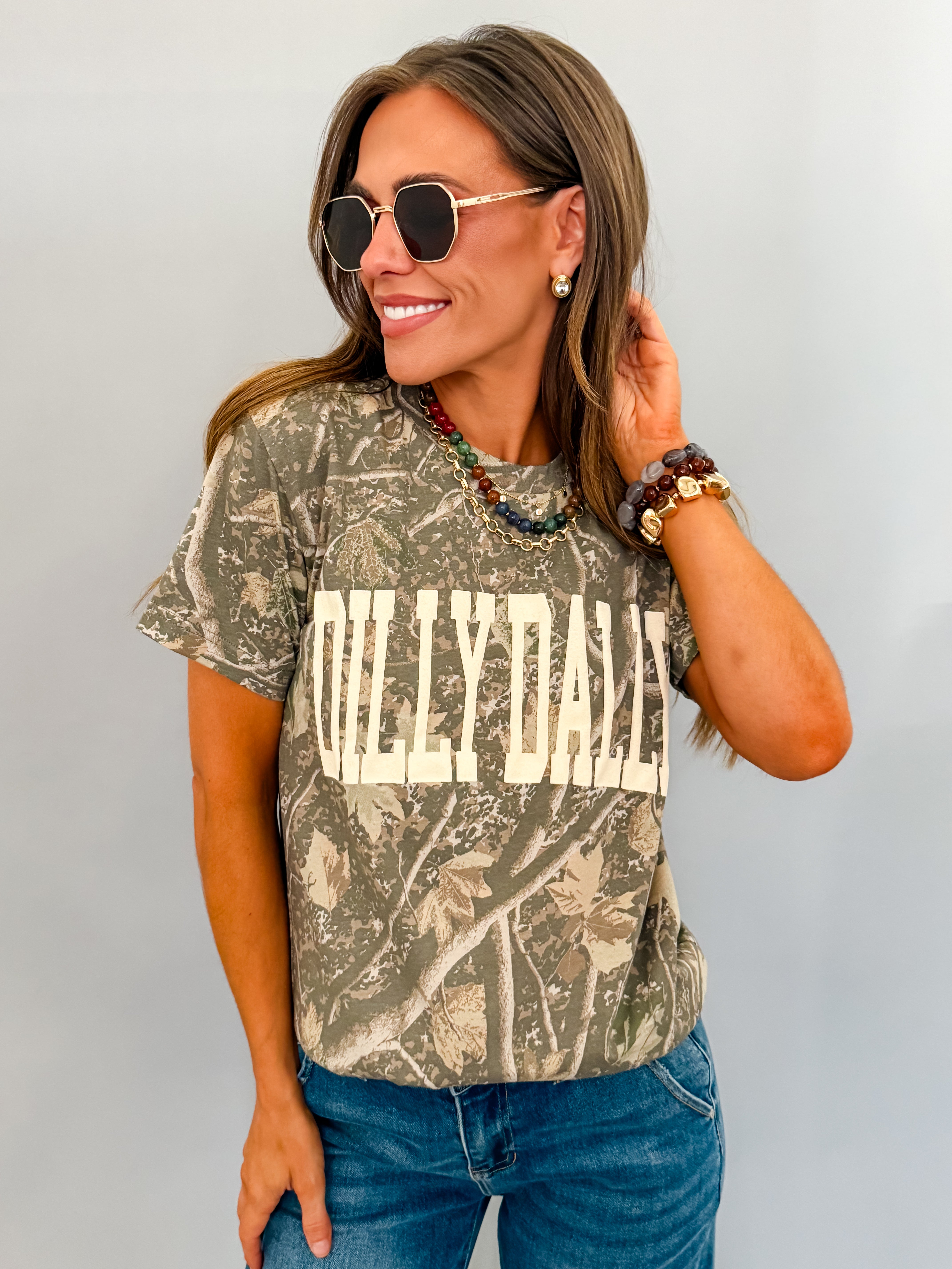 Dilly Dally Camo Graphic Tee