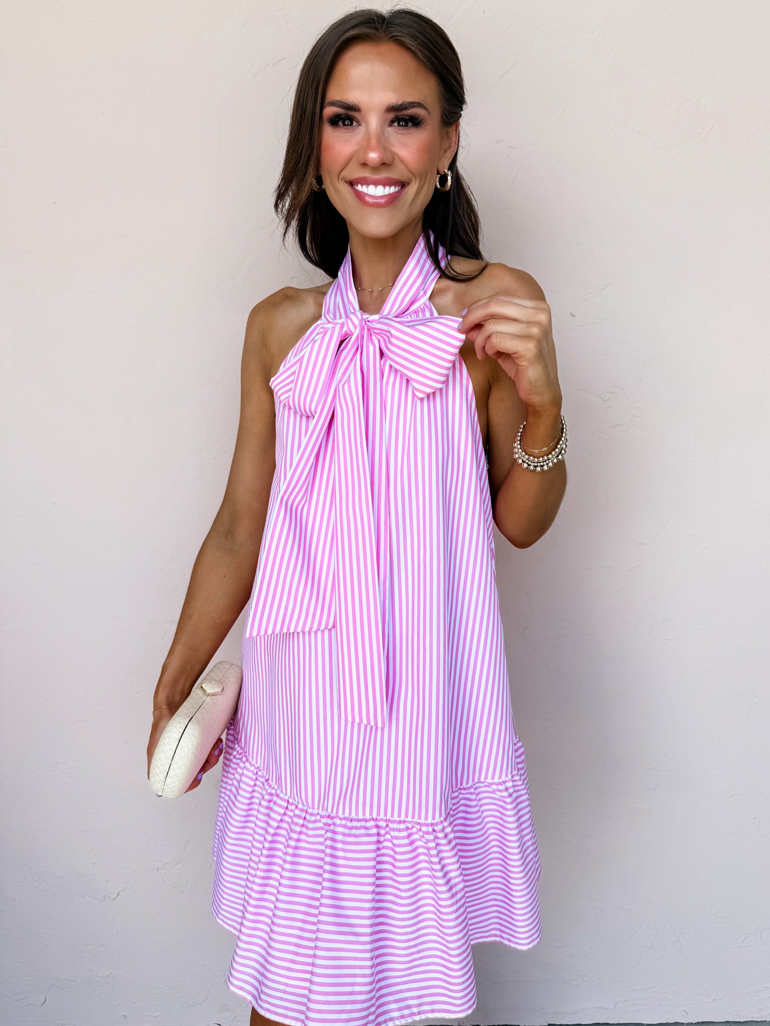 Dreamy Moment Front Bow Sleeveless Dress