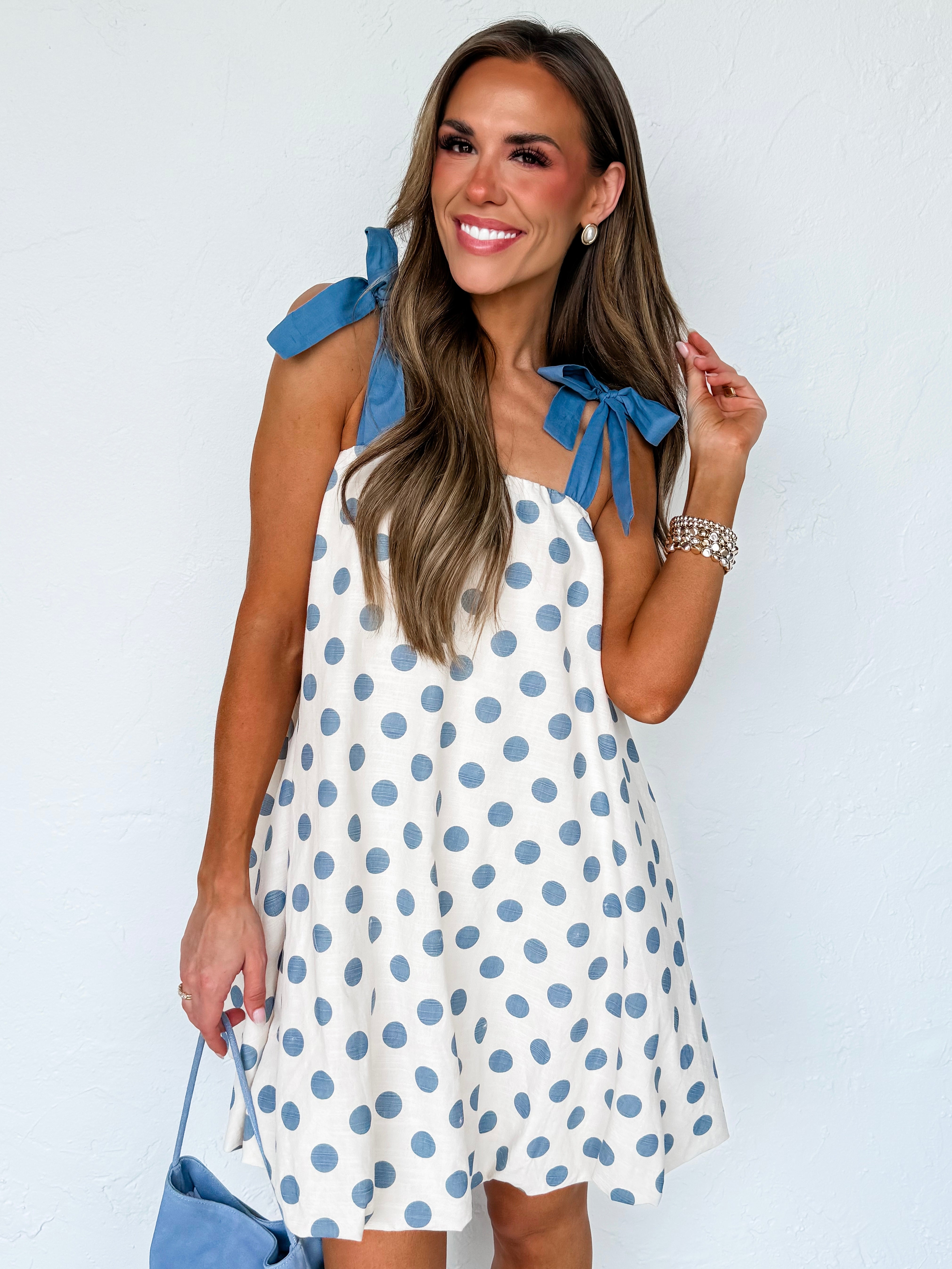 Dusti A-line Polka Dot Mini Dress