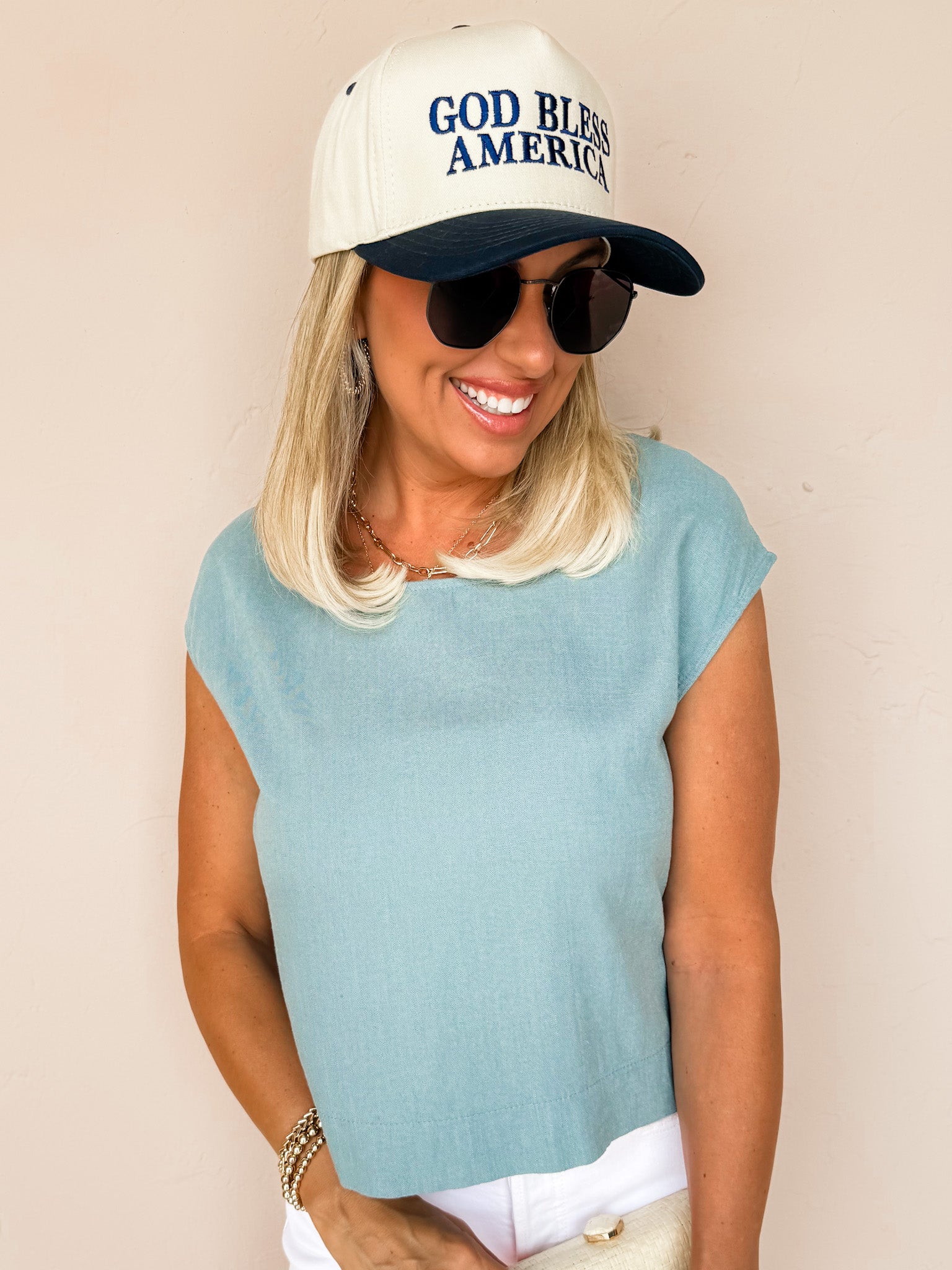 Ease of Summer Short Sleeve Linen Top