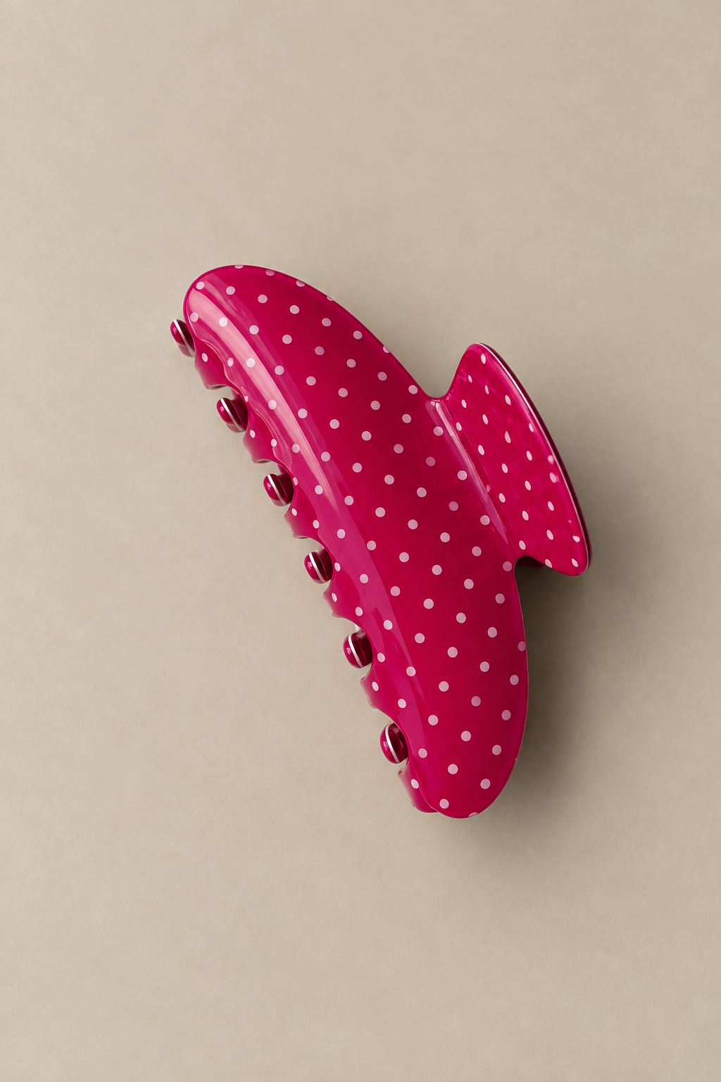 Elena Polka Dot Hair Clip-Red